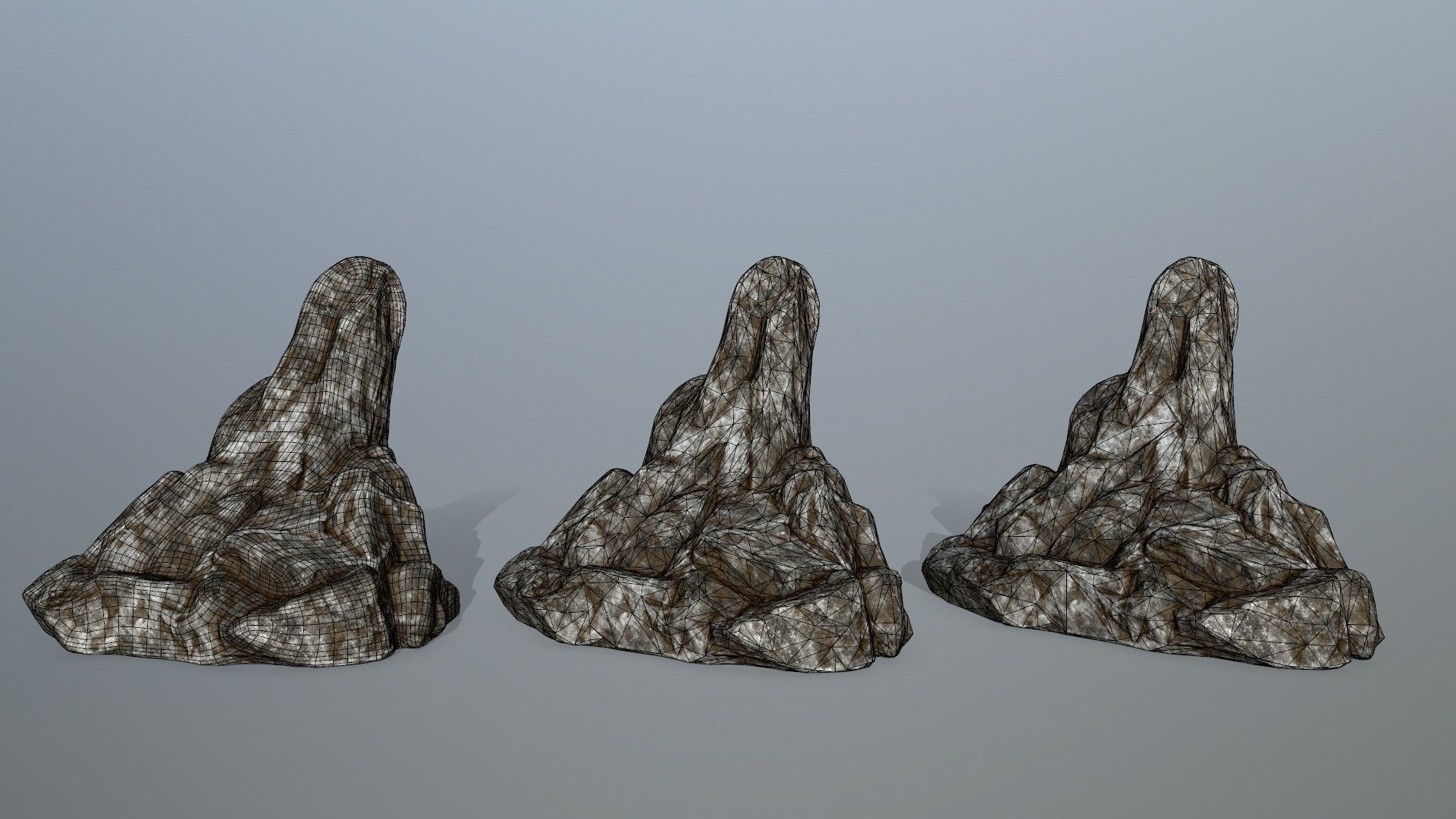 rocks rock Low-poly 3D model_23