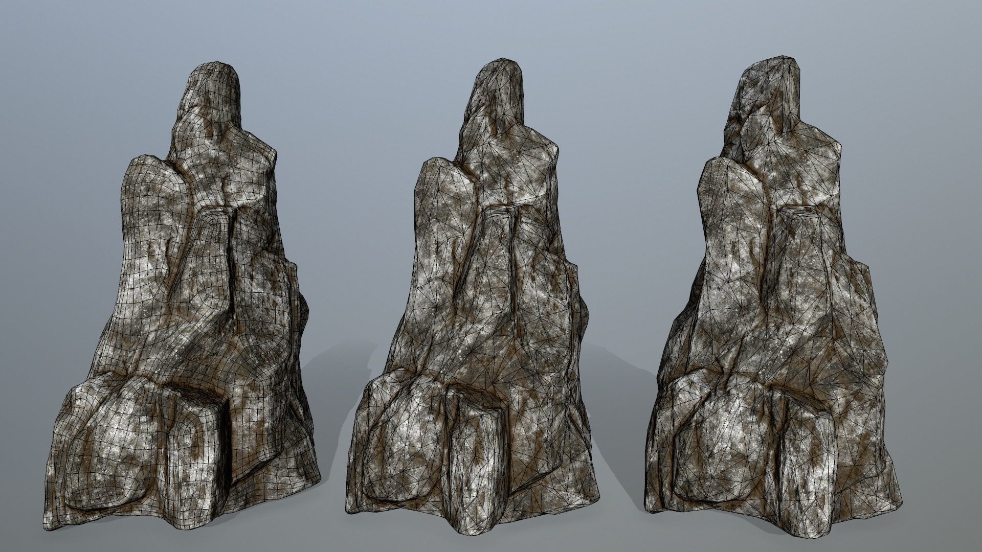 rocks rock Low-poly 3D model_15