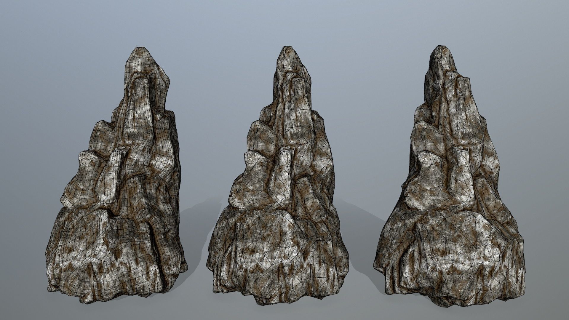 rocks rock Low-poly 3D model_17