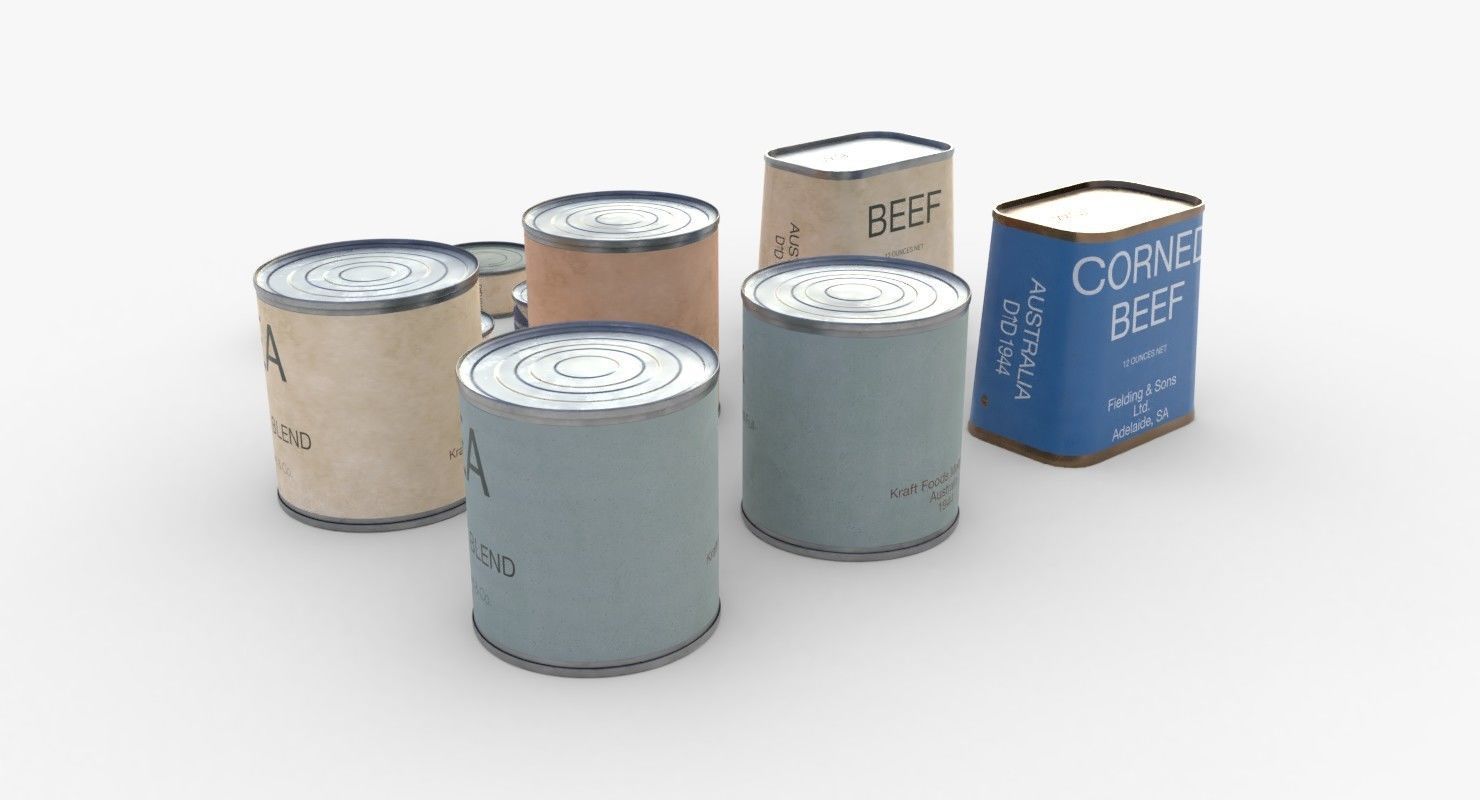 Australian Combat Rations WWII Low-poly 3D model_3