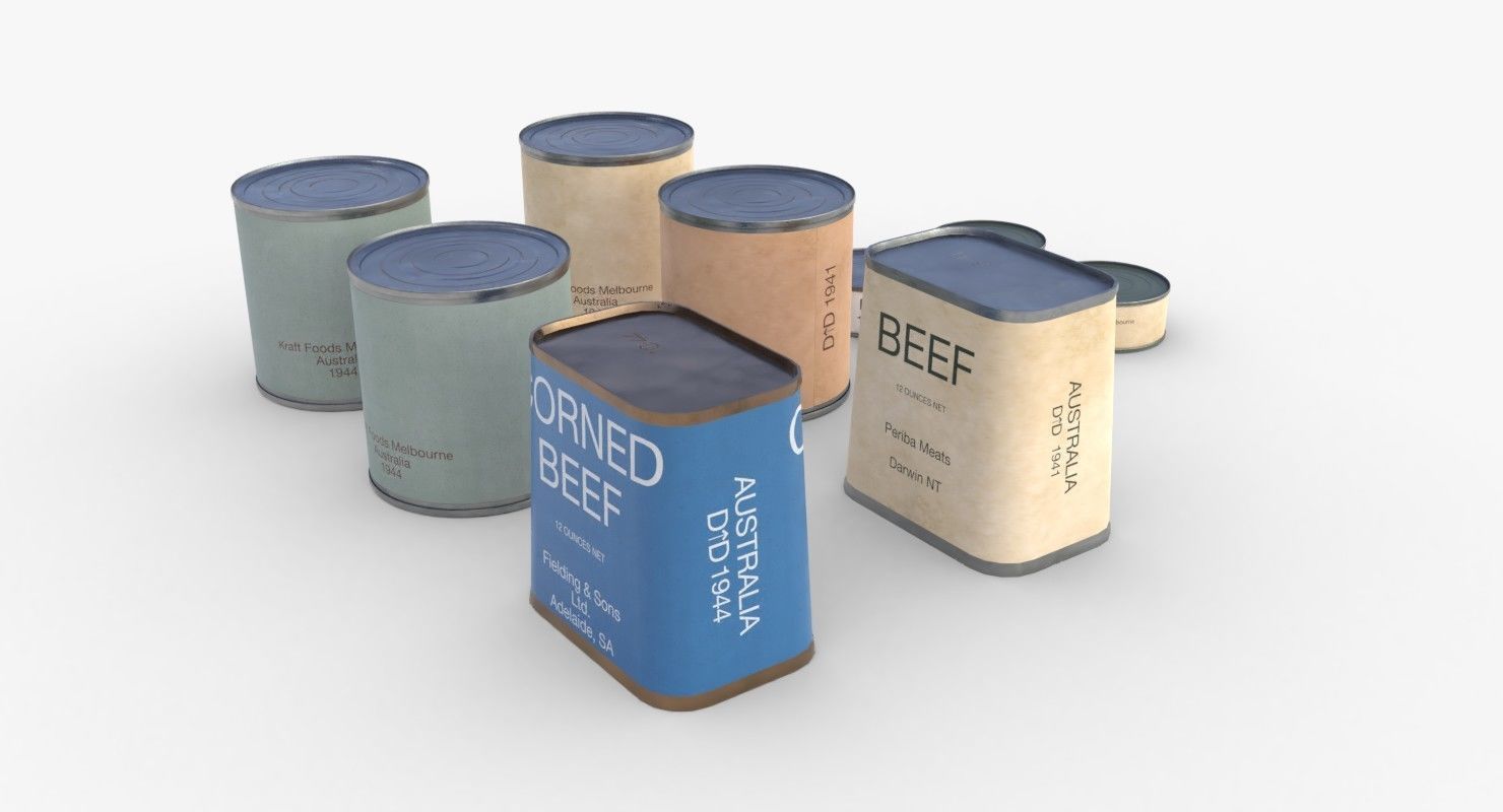 Australian Combat Rations WWII Low-poly 3D model_2