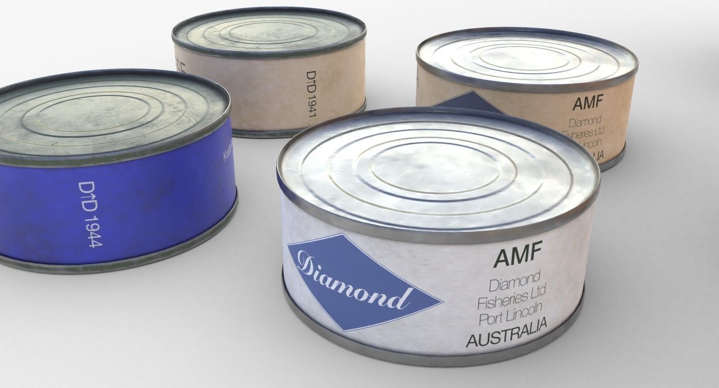 Australian Combat Rations WWII Low-poly 3D model_8