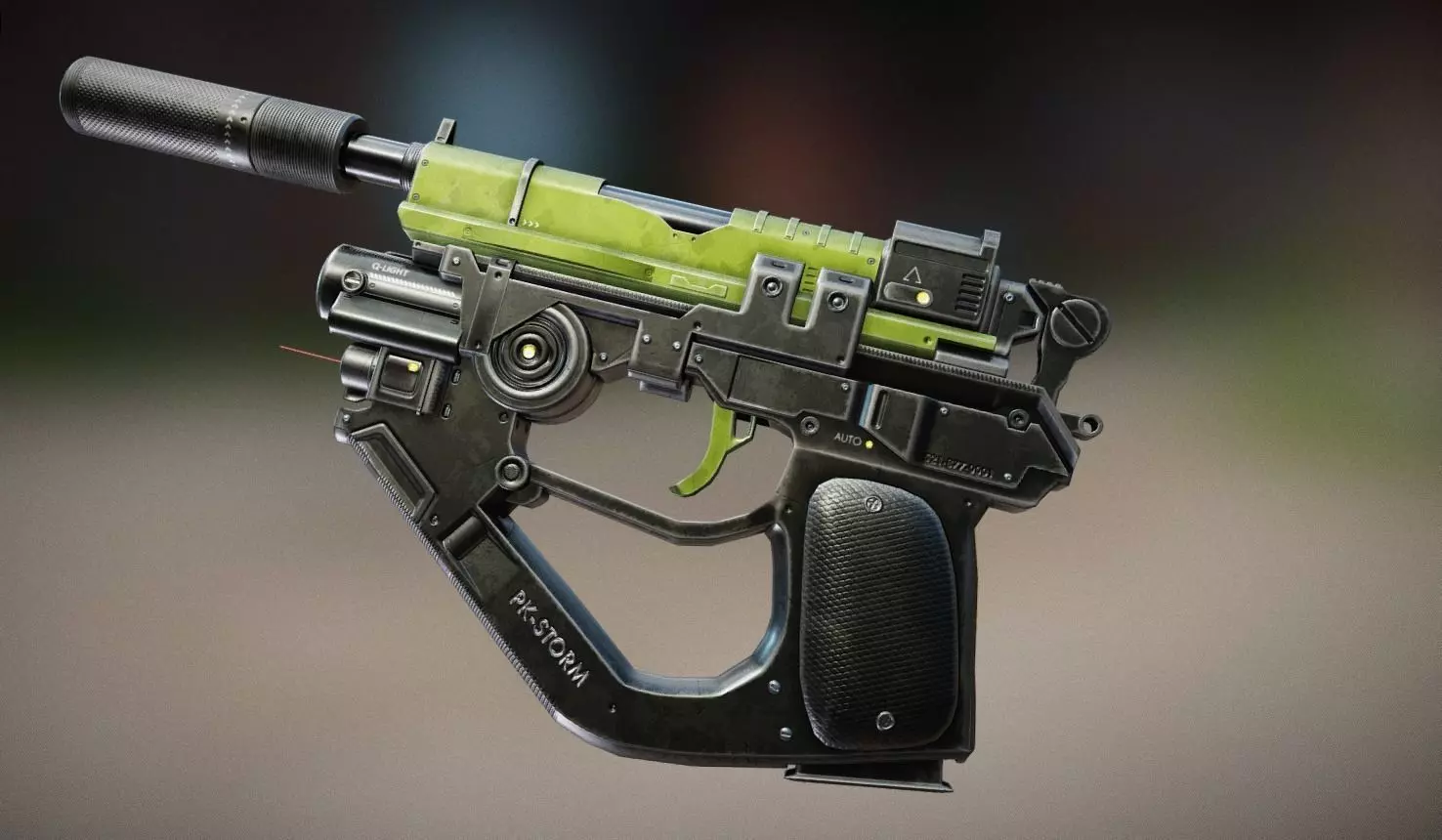 Advanced Pistol Low-poly 3D model