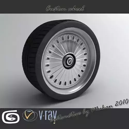 Wheel Tire 08 custom 3D model