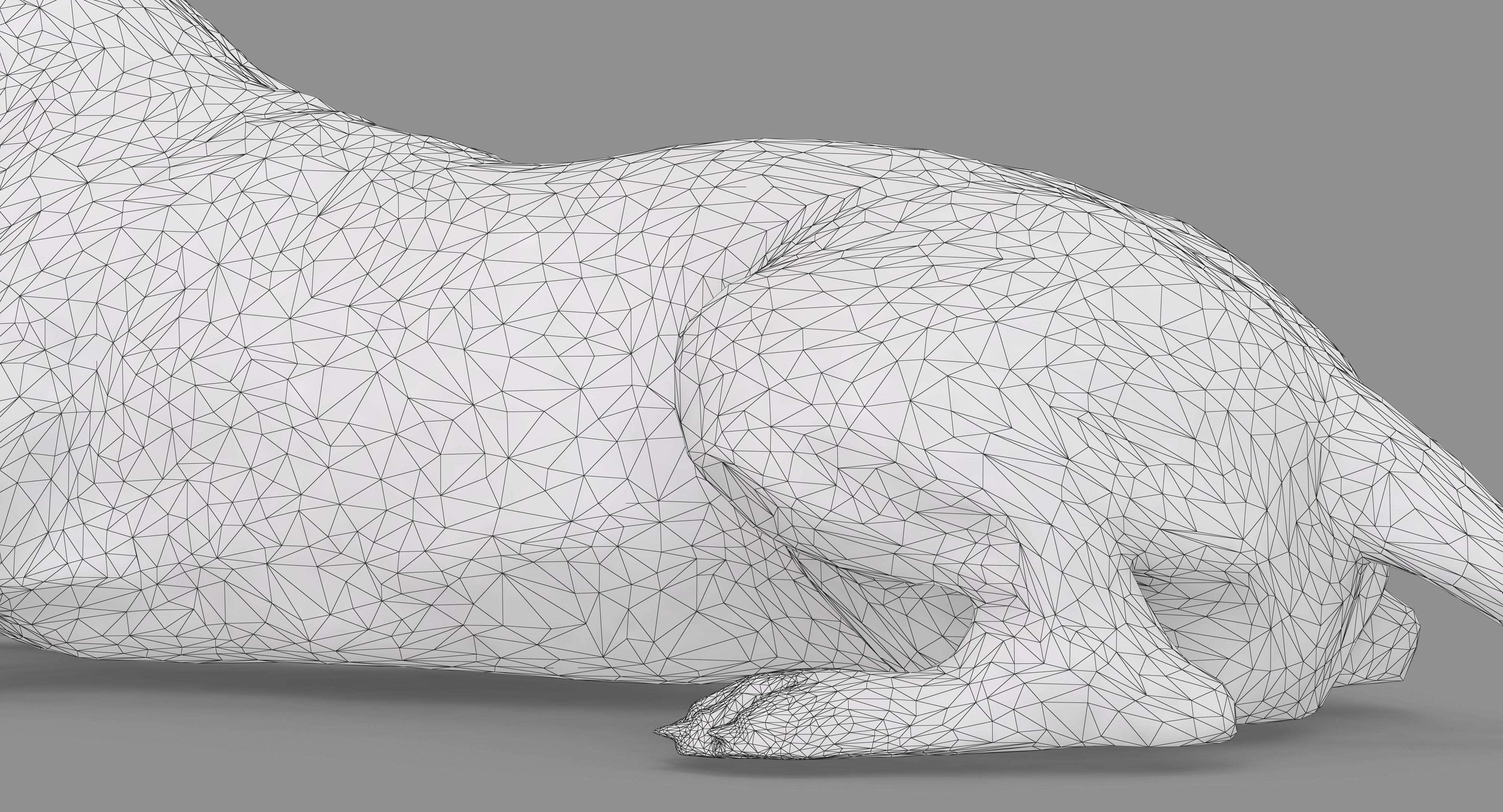 Staffordshire Lying Dog Low-poly 3D model_42