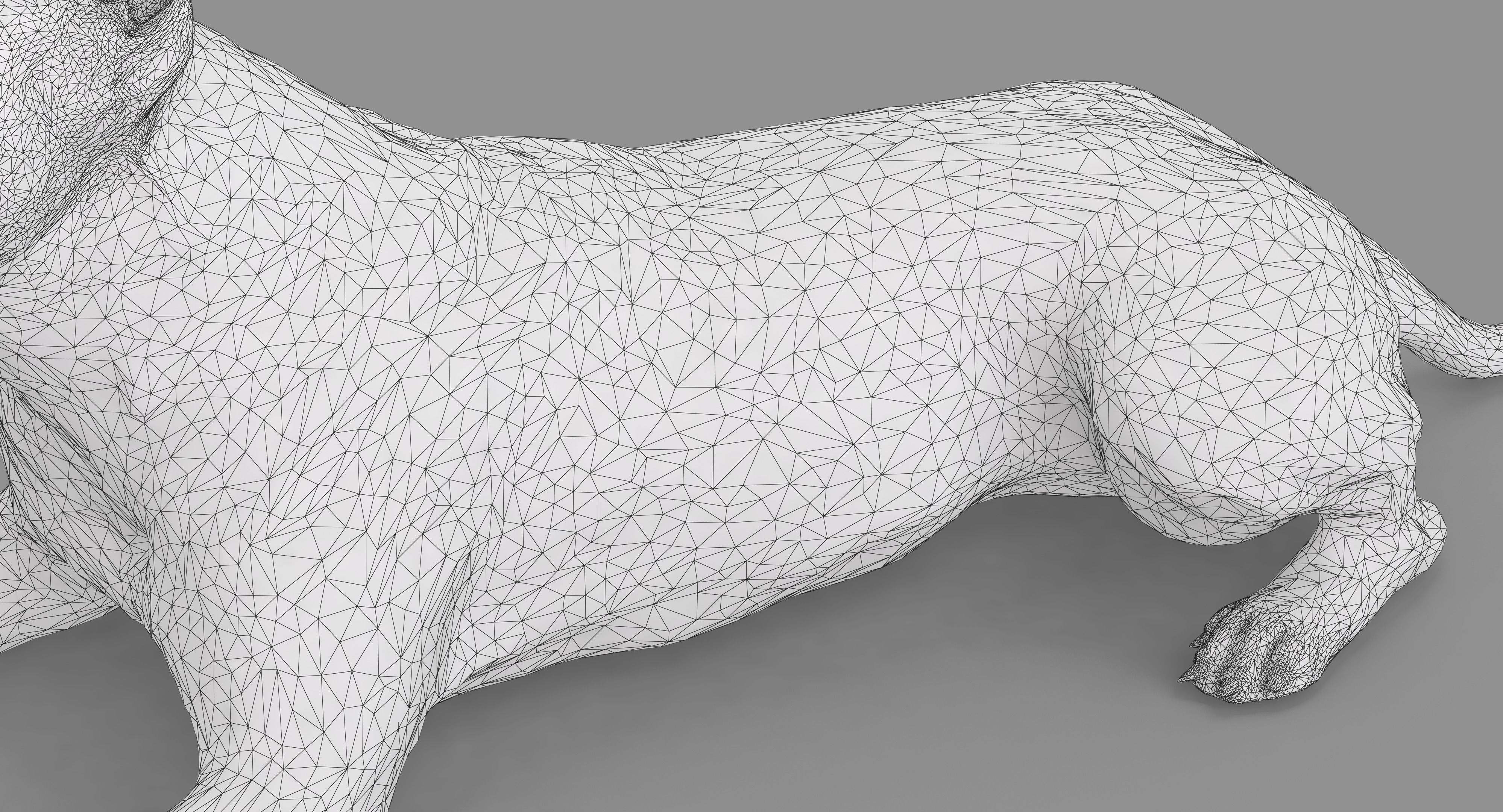 Staffordshire Lying Dog Low-poly 3D model_44