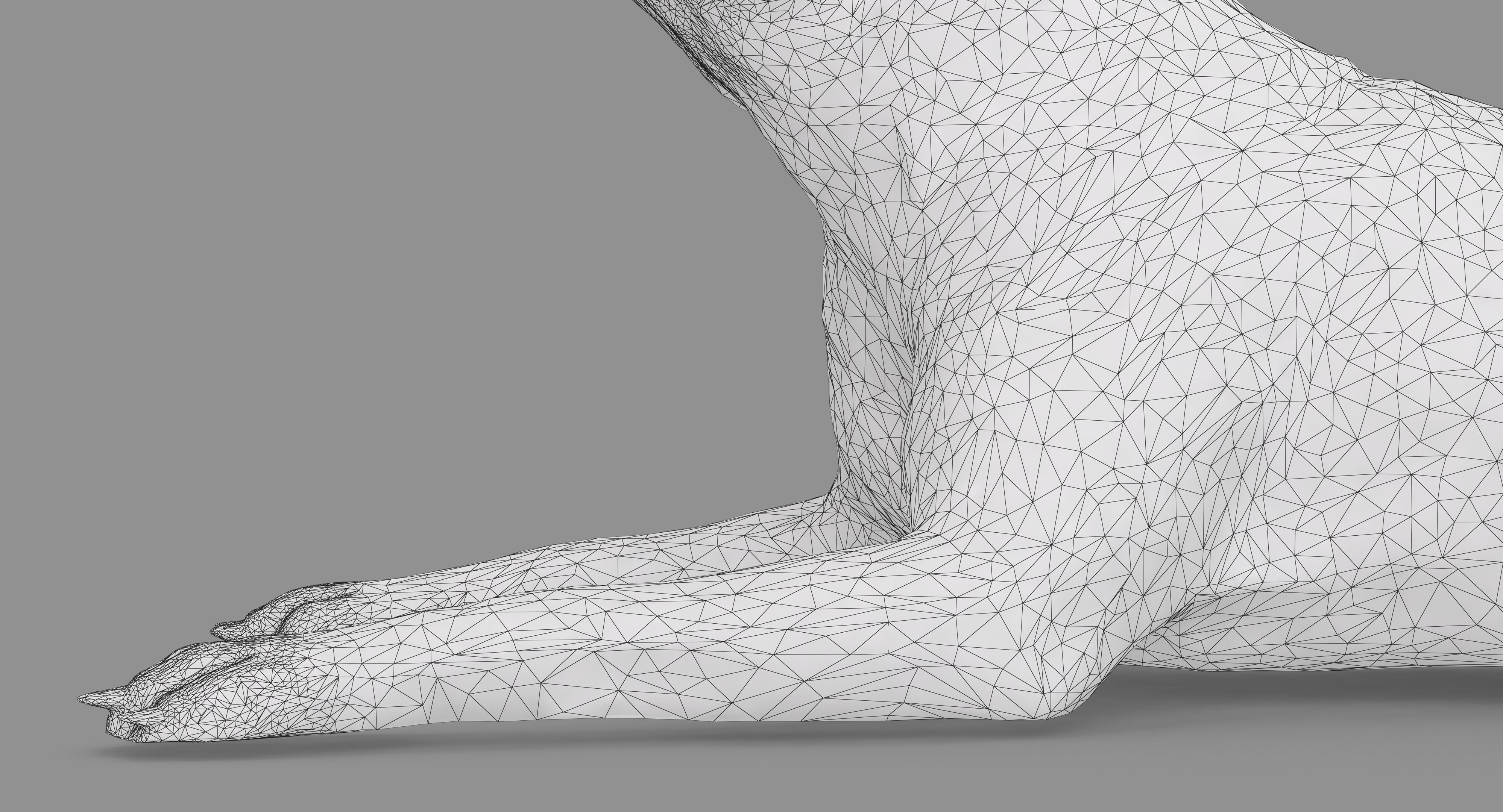 Staffordshire Lying Dog Low-poly 3D model_22