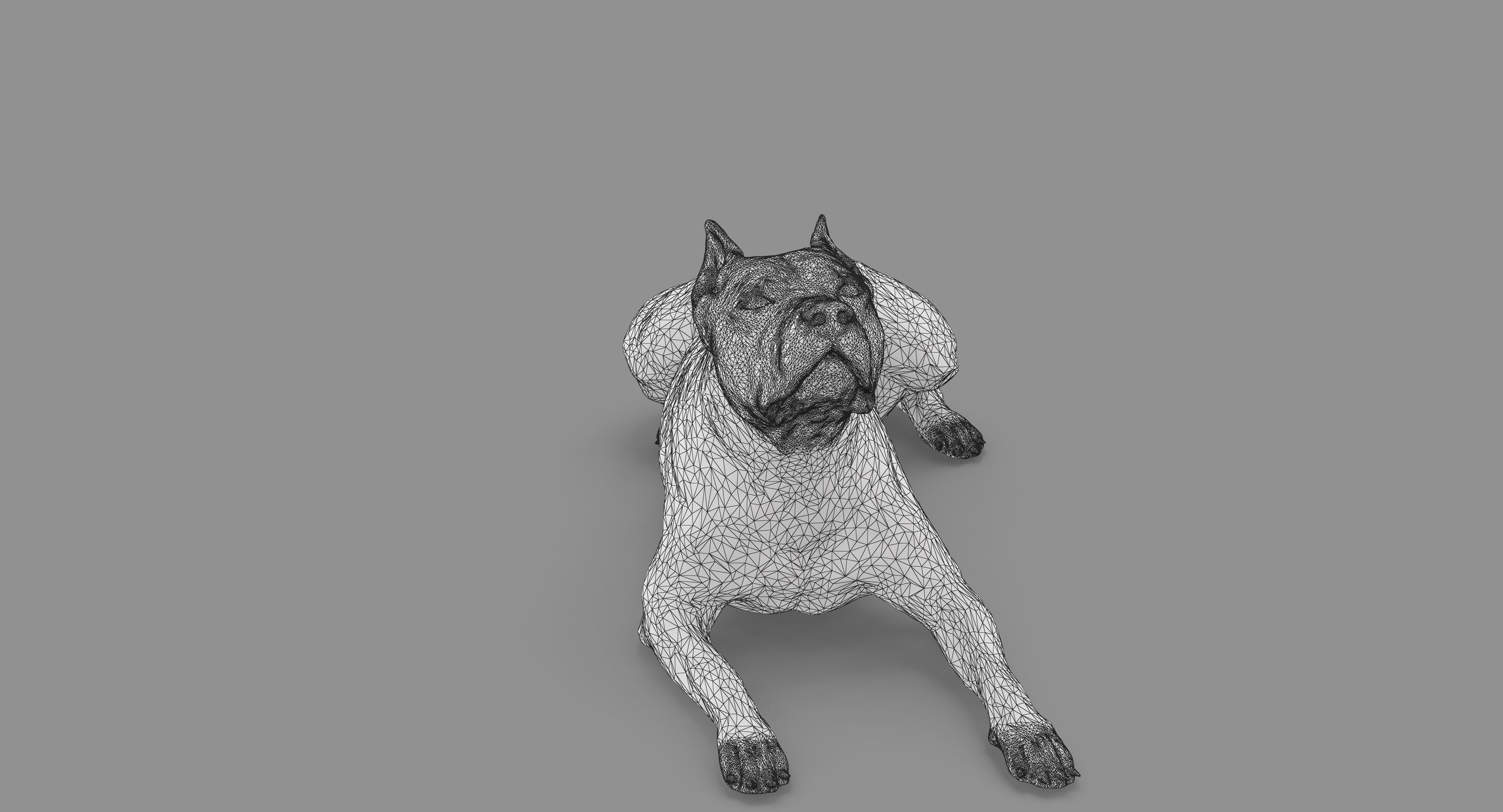 Staffordshire Lying Dog Low-poly 3D model_58
