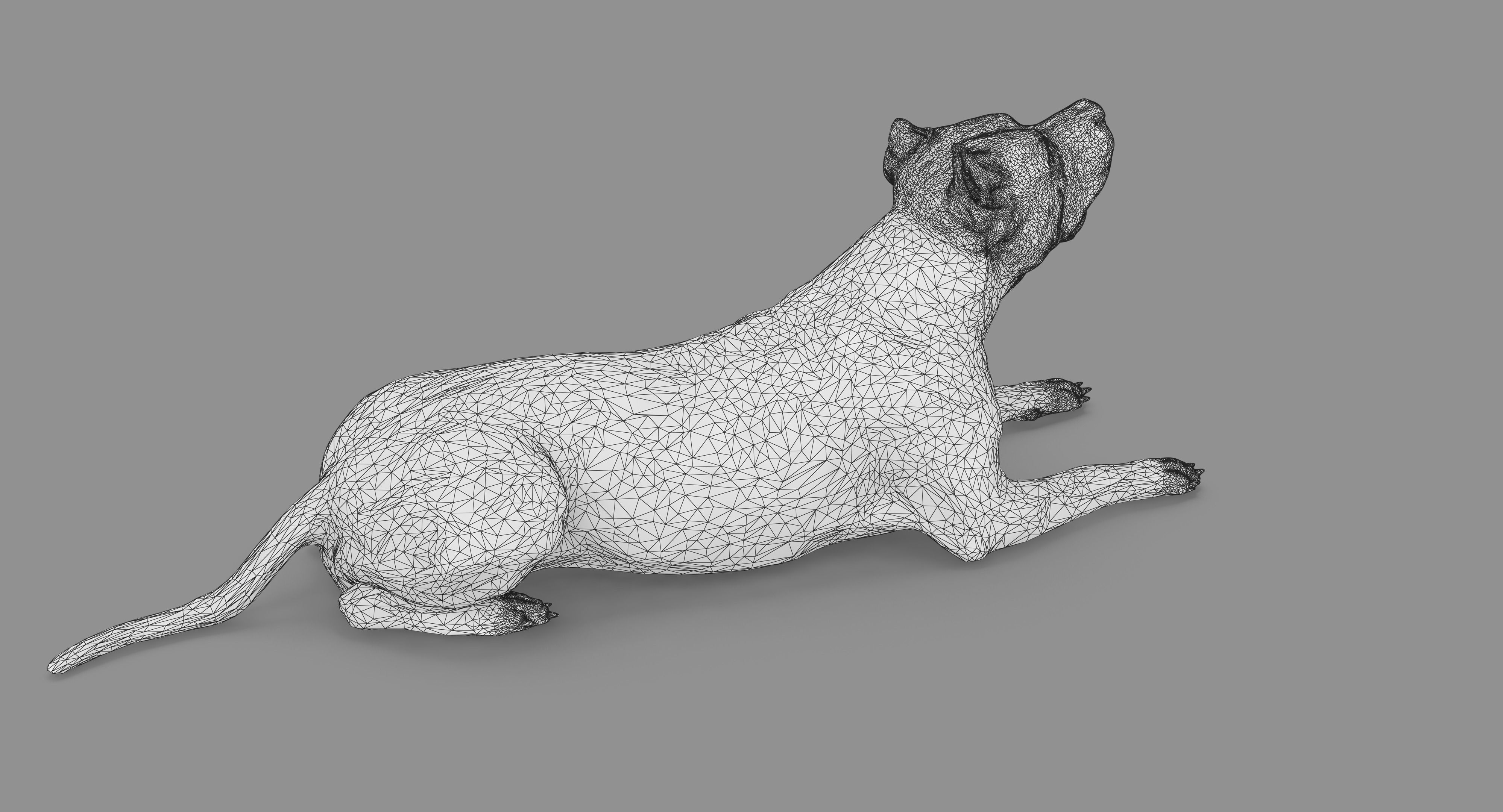 Staffordshire Lying Dog Low-poly 3D model_72