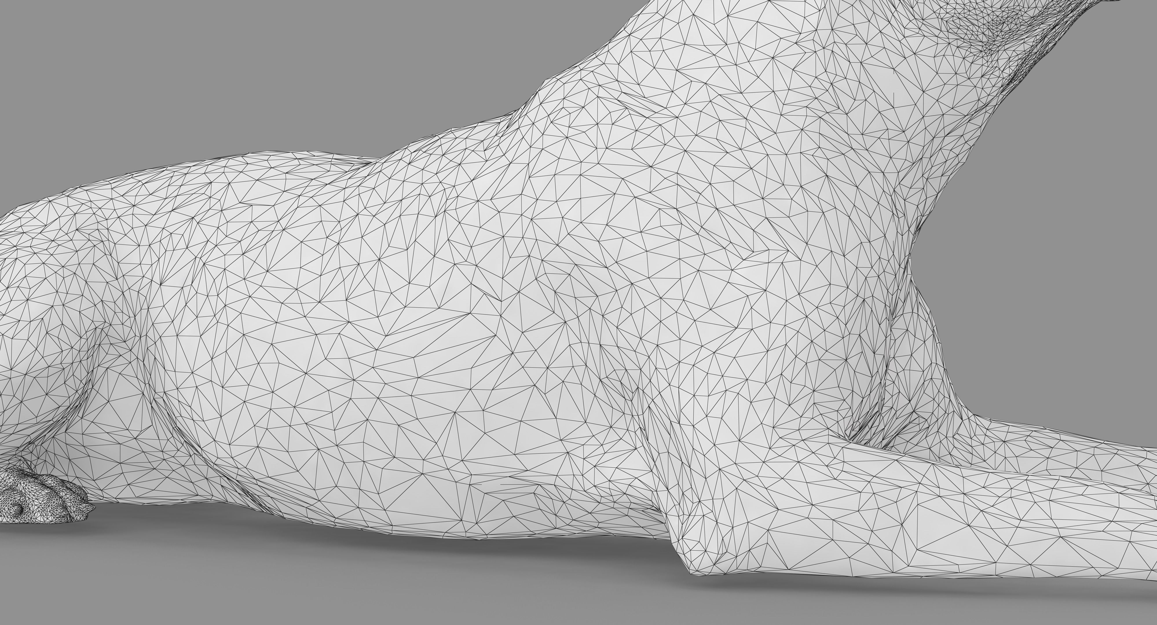 Staffordshire Lying Dog Low-poly 3D model_28