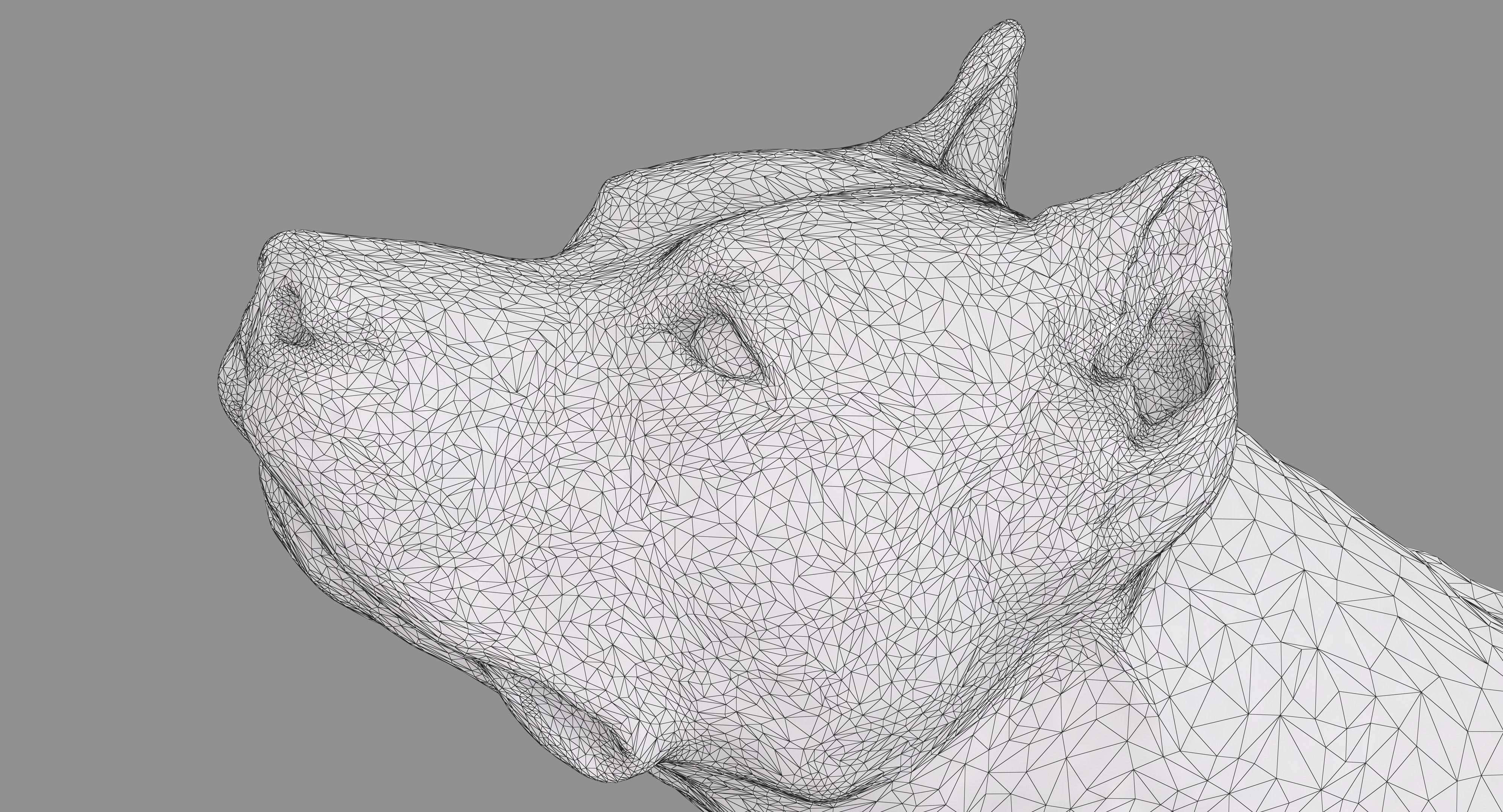 Staffordshire Lying Dog Low-poly 3D model_12