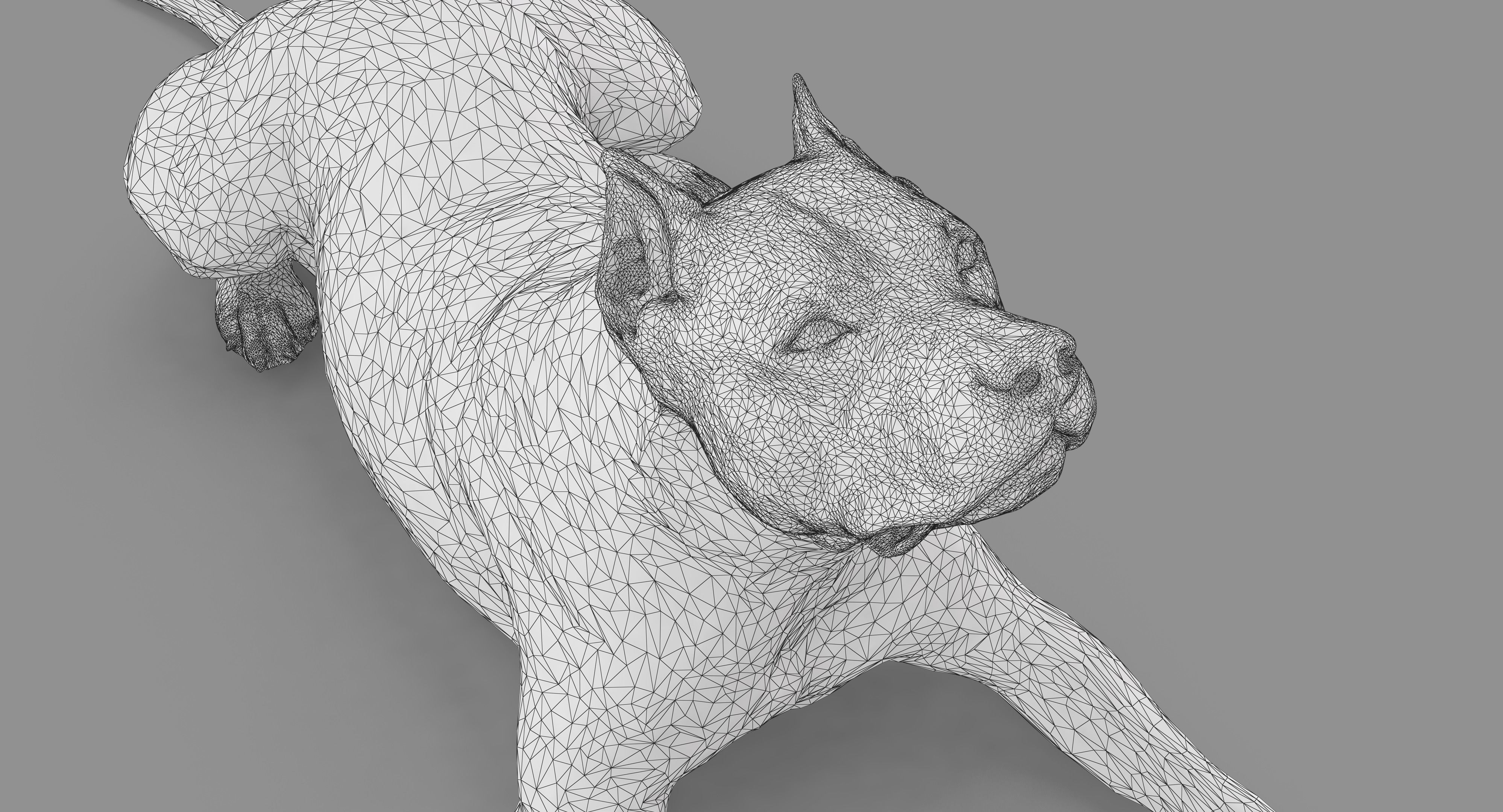 Staffordshire Lying Dog Low-poly 3D model_18