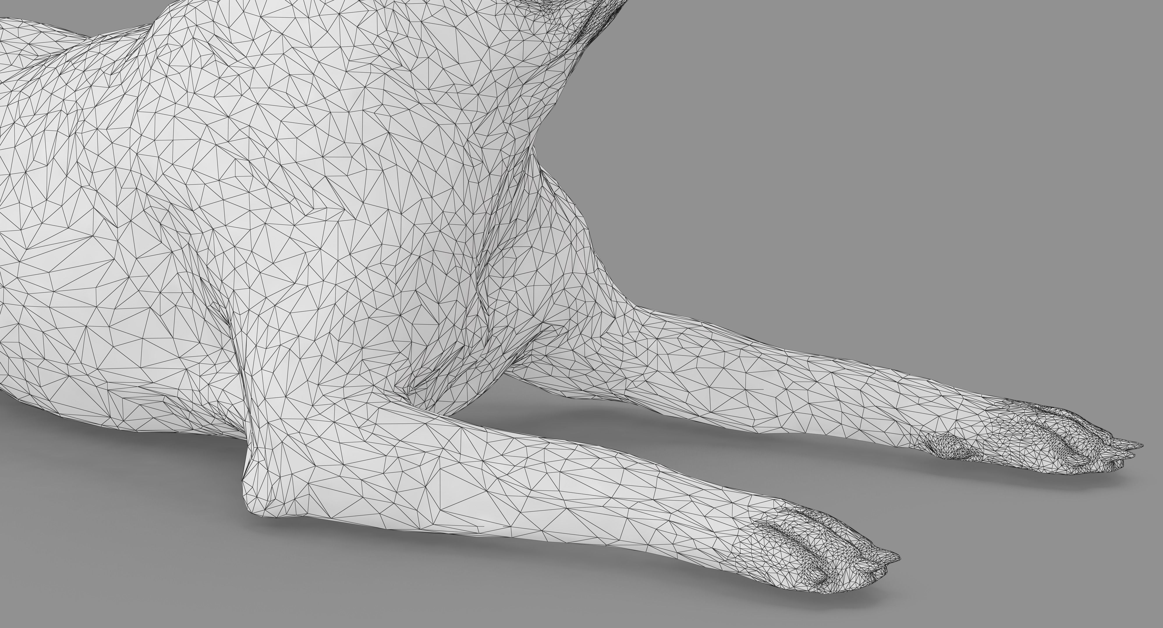 Staffordshire Lying Dog Low-poly 3D model_26