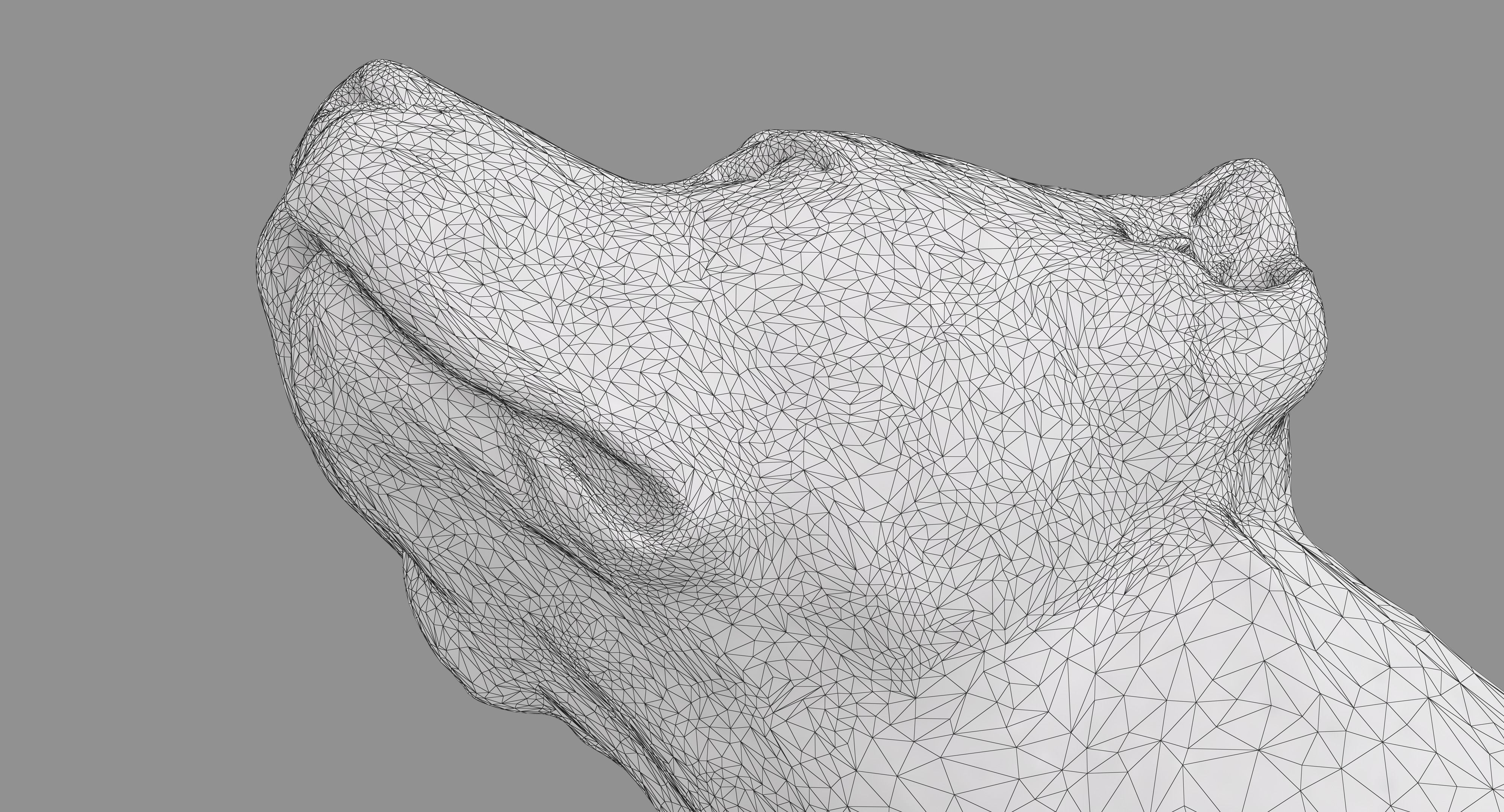 Staffordshire Lying Dog Low-poly 3D model_10