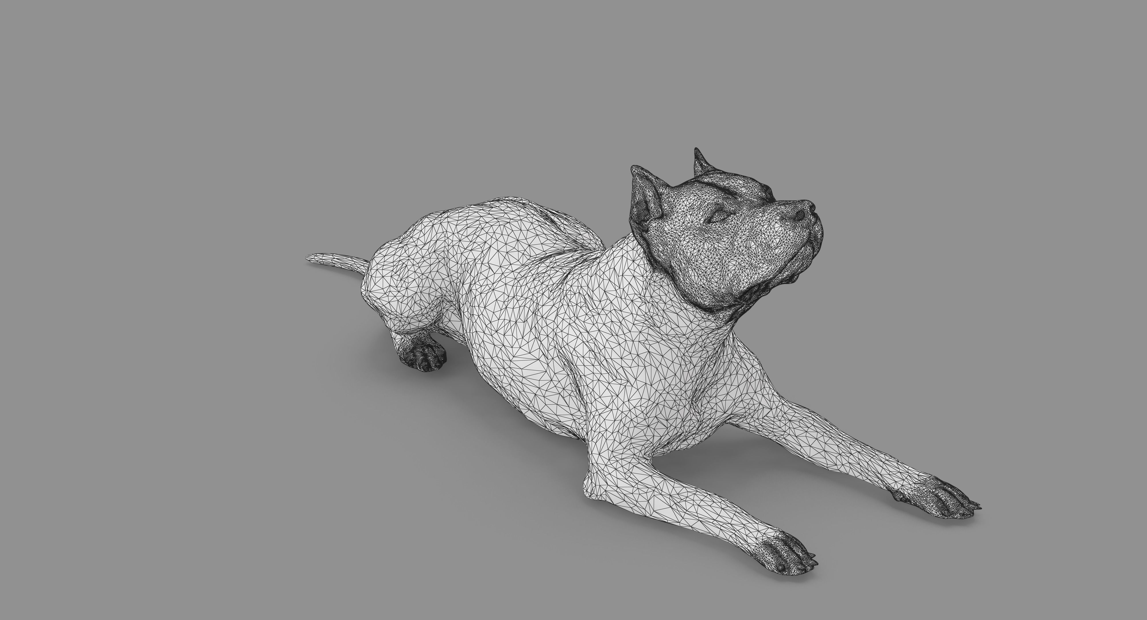 Staffordshire Lying Dog Low-poly 3D model_62