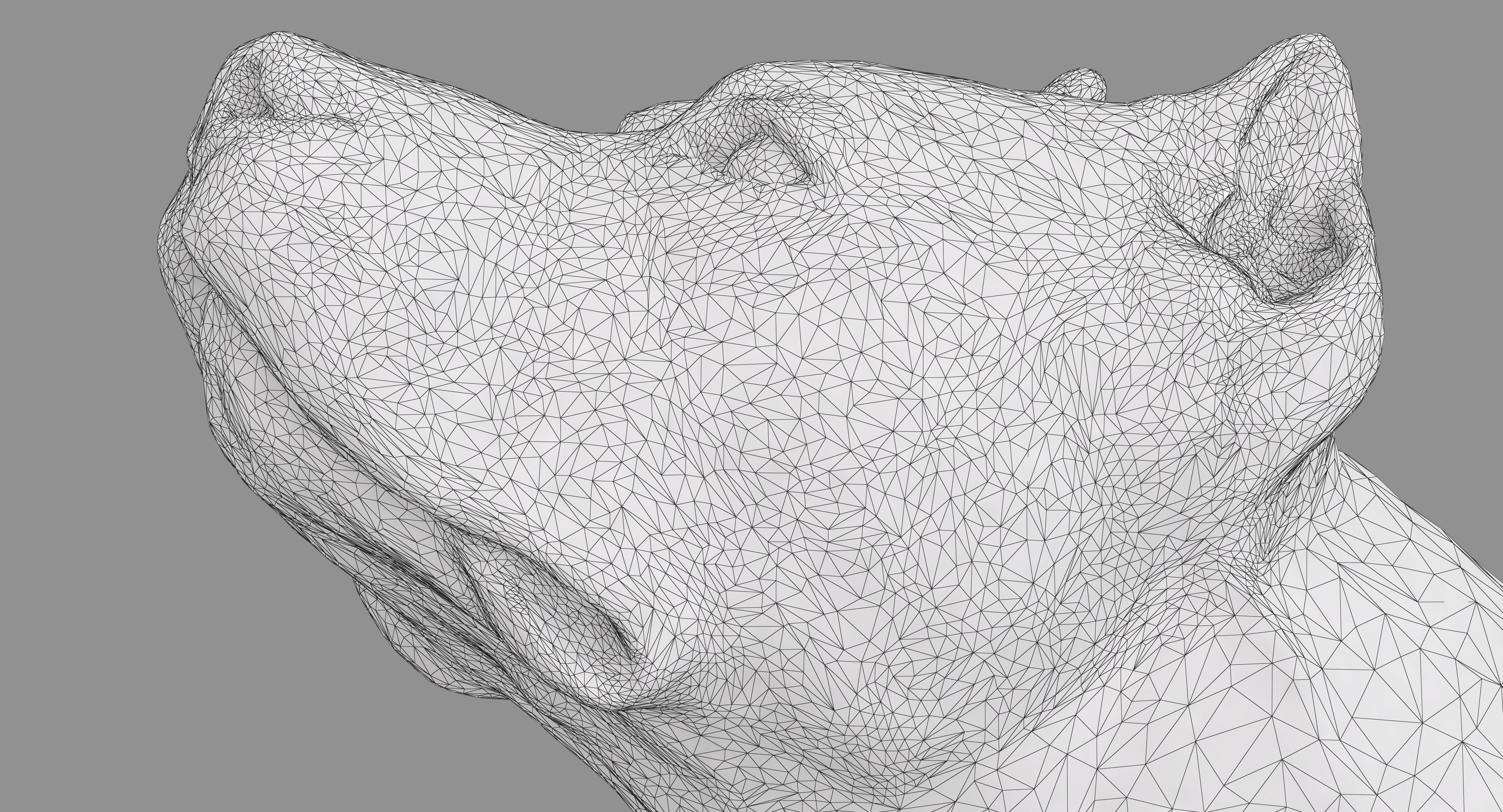 Staffordshire Lying Dog Low-poly 3D model_8