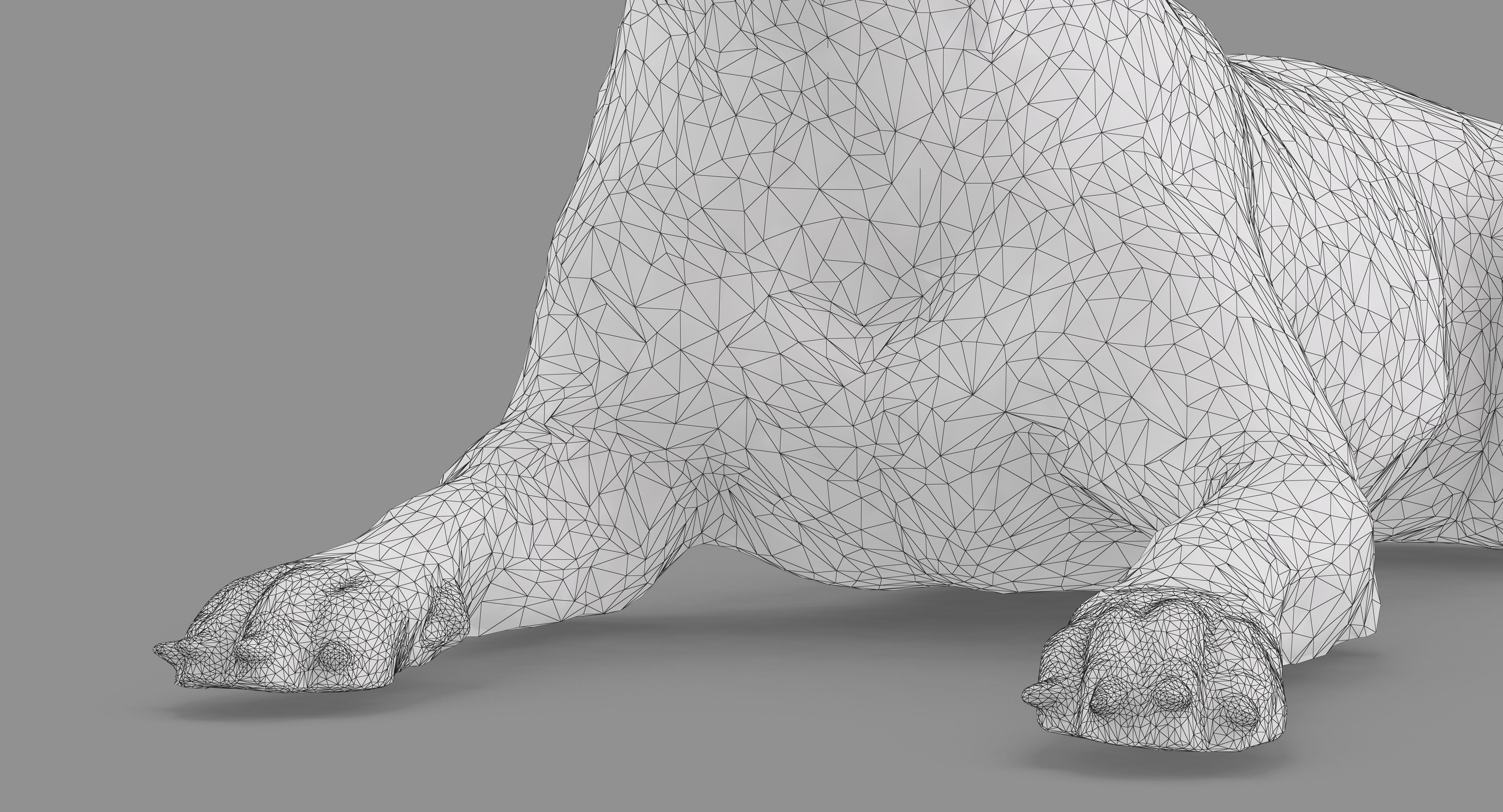 Staffordshire Lying Dog Low-poly 3D model_20