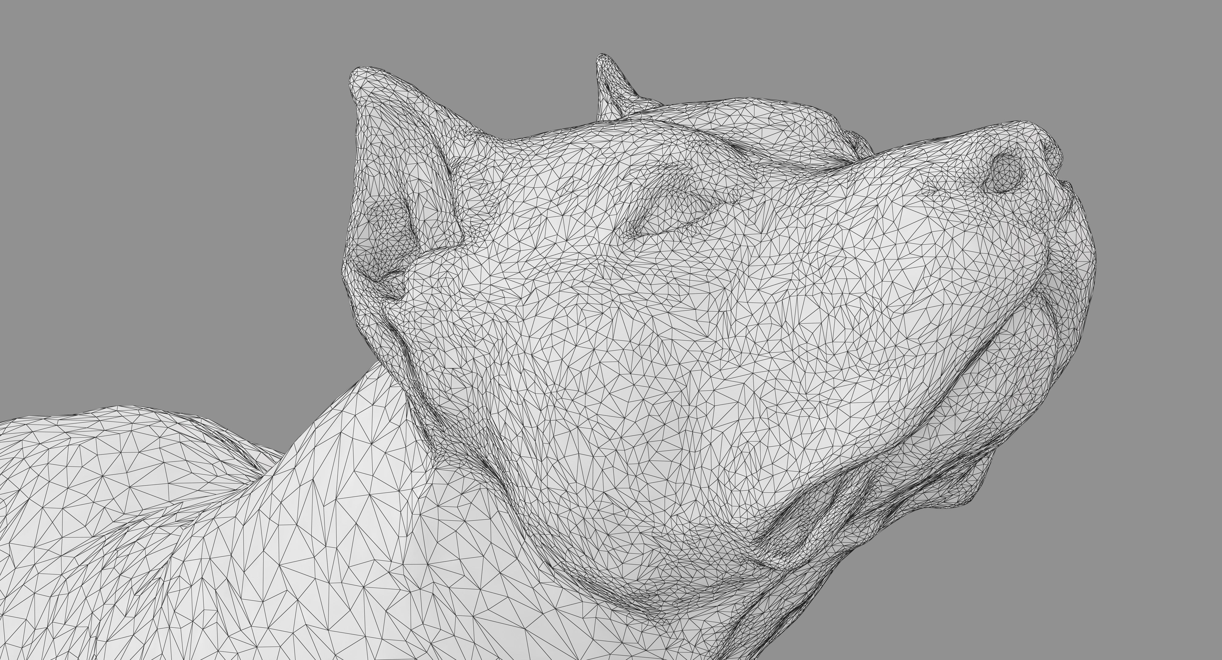 Staffordshire Lying Dog Low-poly 3D model_16