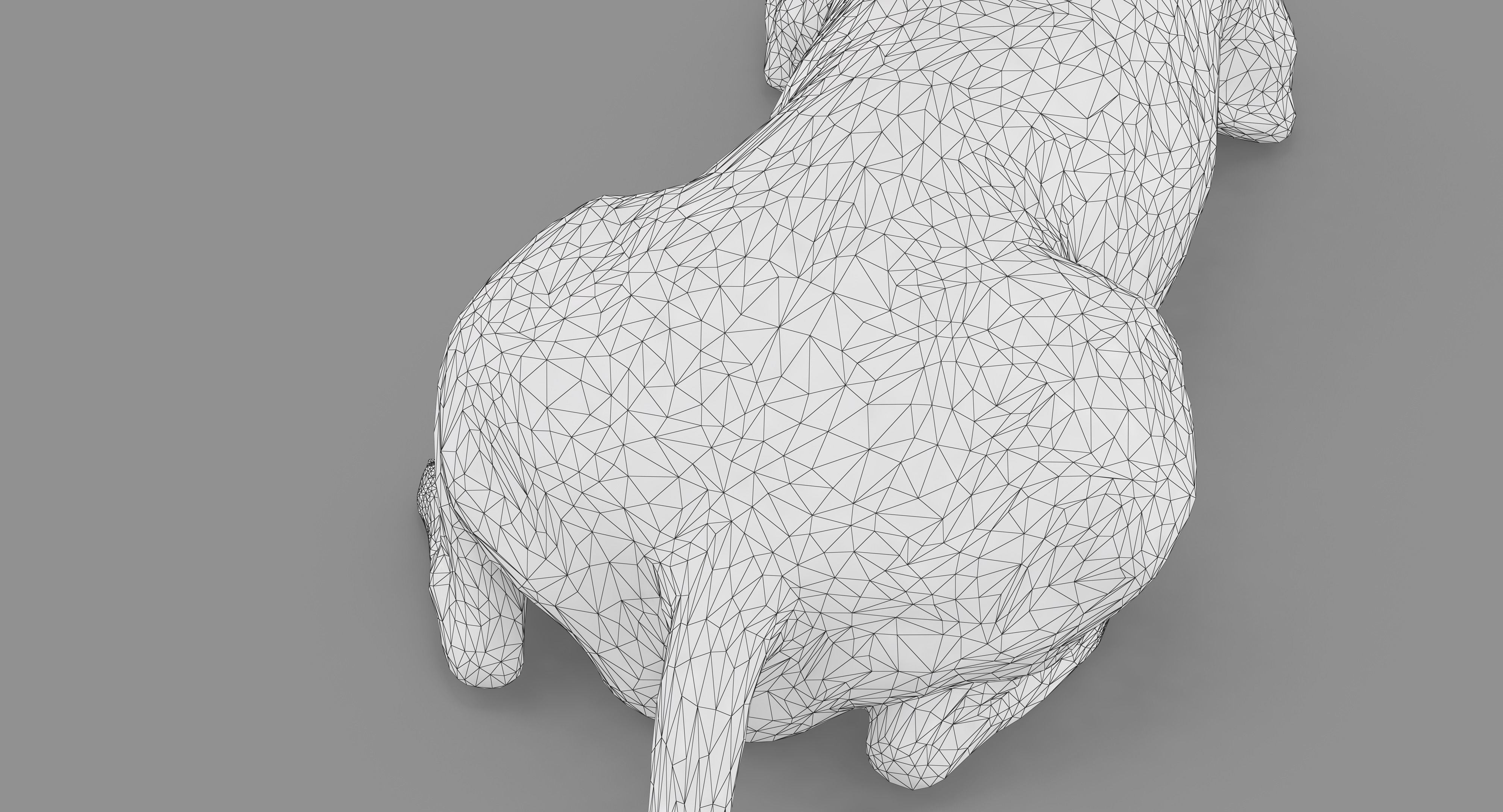 Staffordshire Lying Dog Low-poly 3D model_36