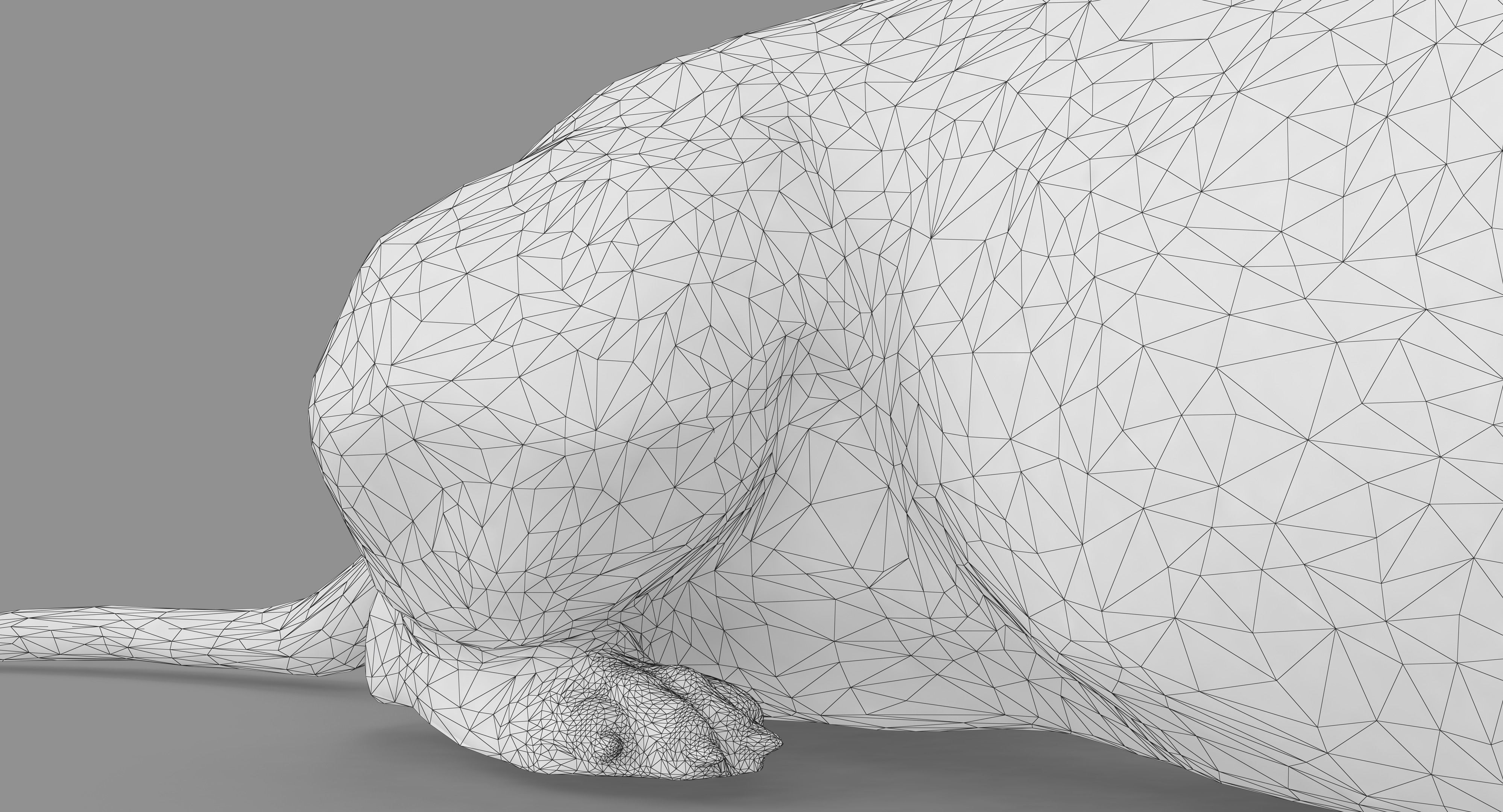 Staffordshire Lying Dog Low-poly 3D model_38