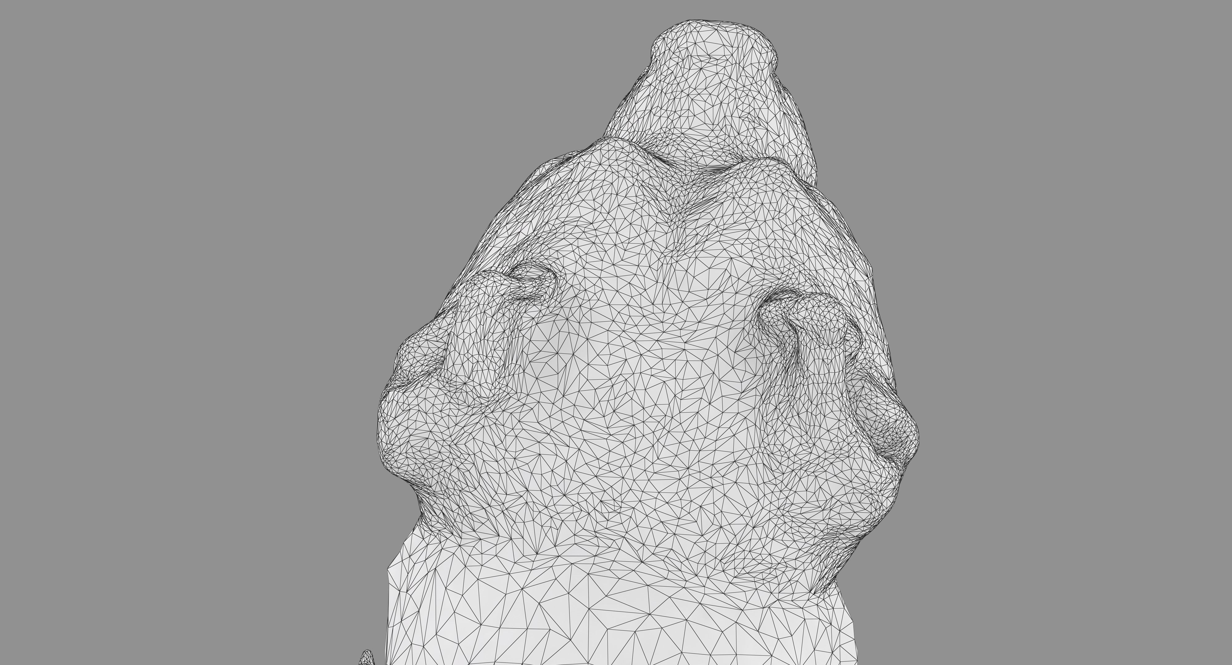 Staffordshire Lying Dog Low-poly 3D model_30