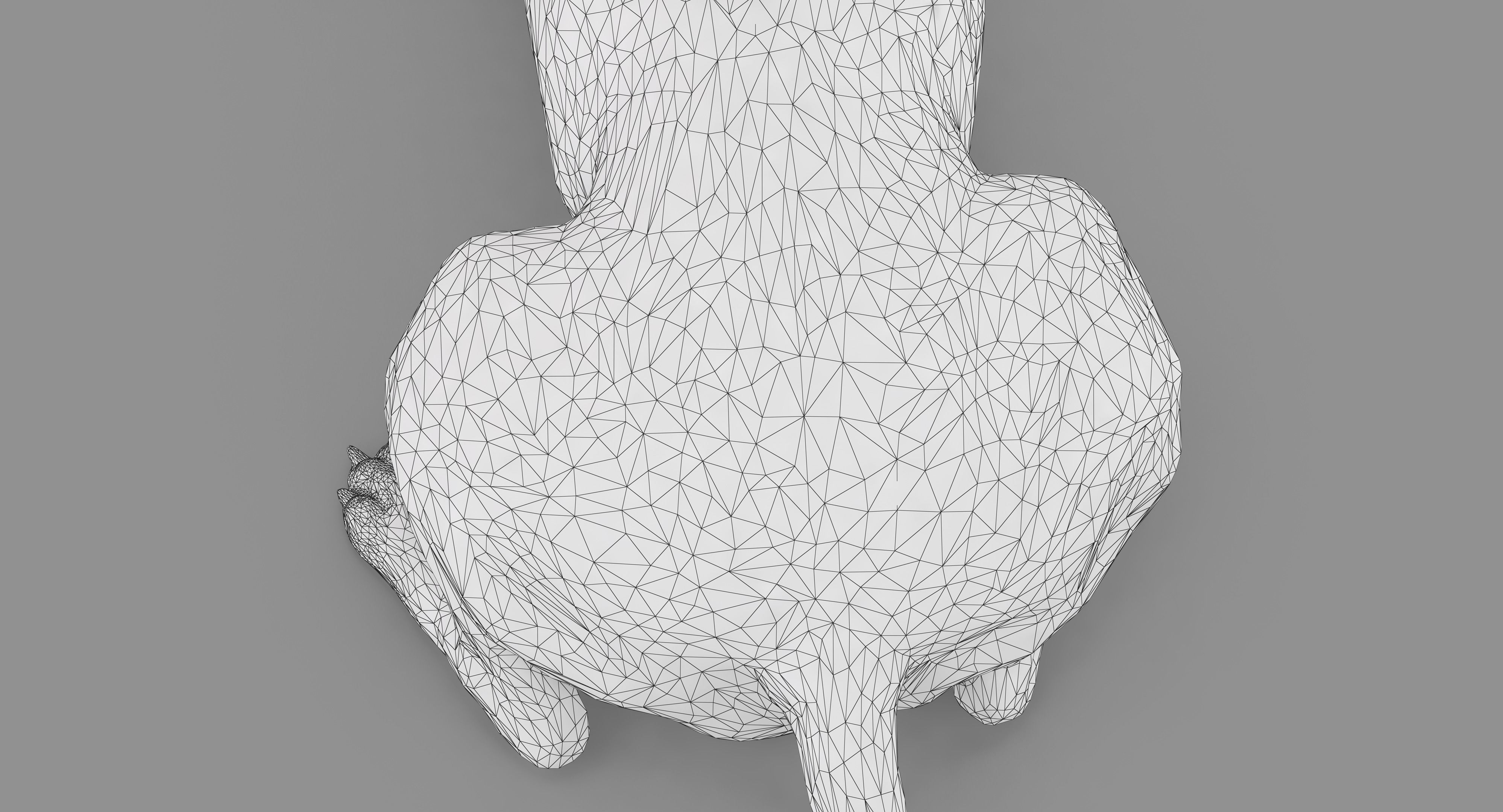 Staffordshire Lying Dog Low-poly 3D model_46