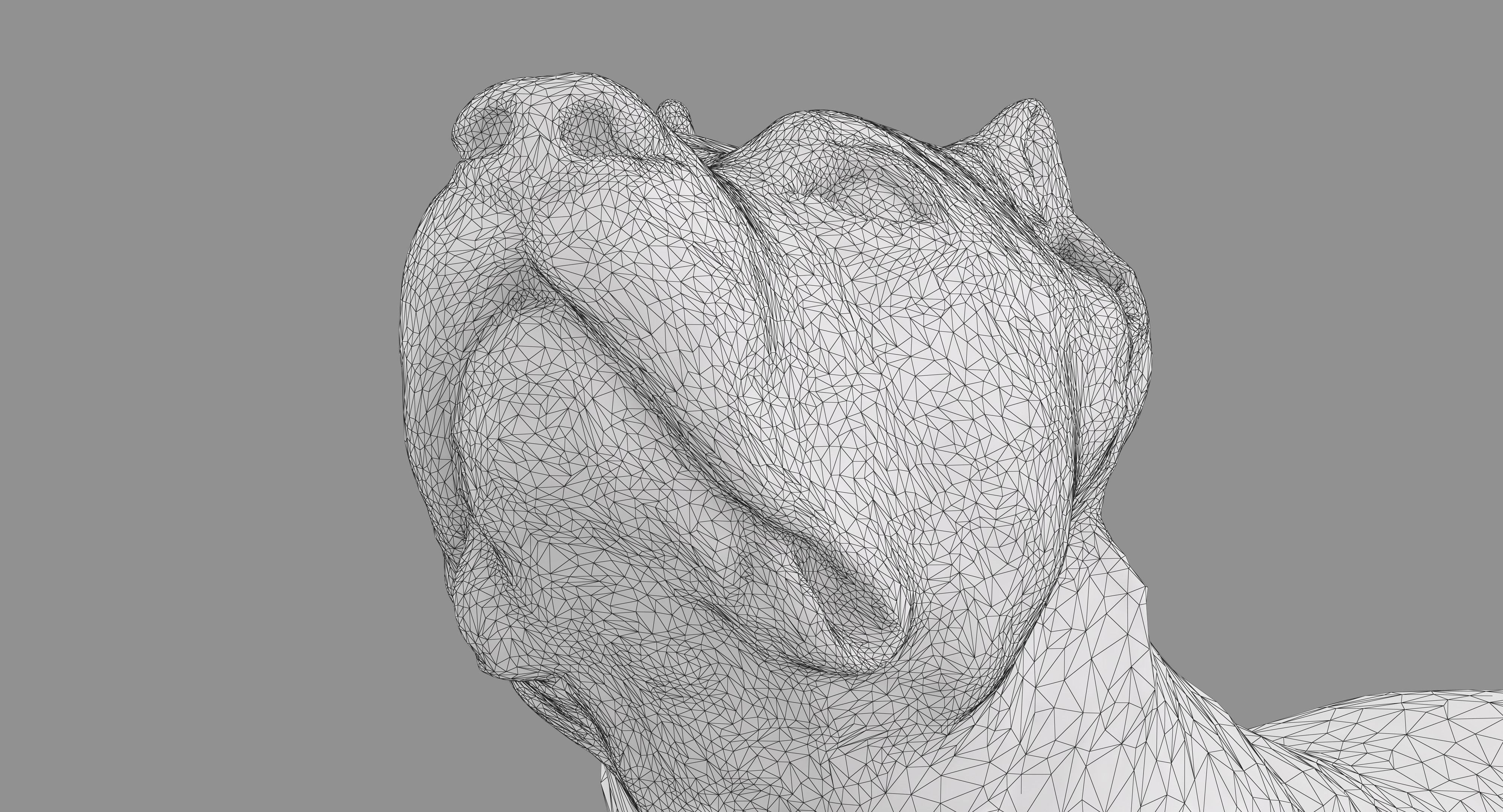 Staffordshire Lying Dog Low-poly 3D model_14