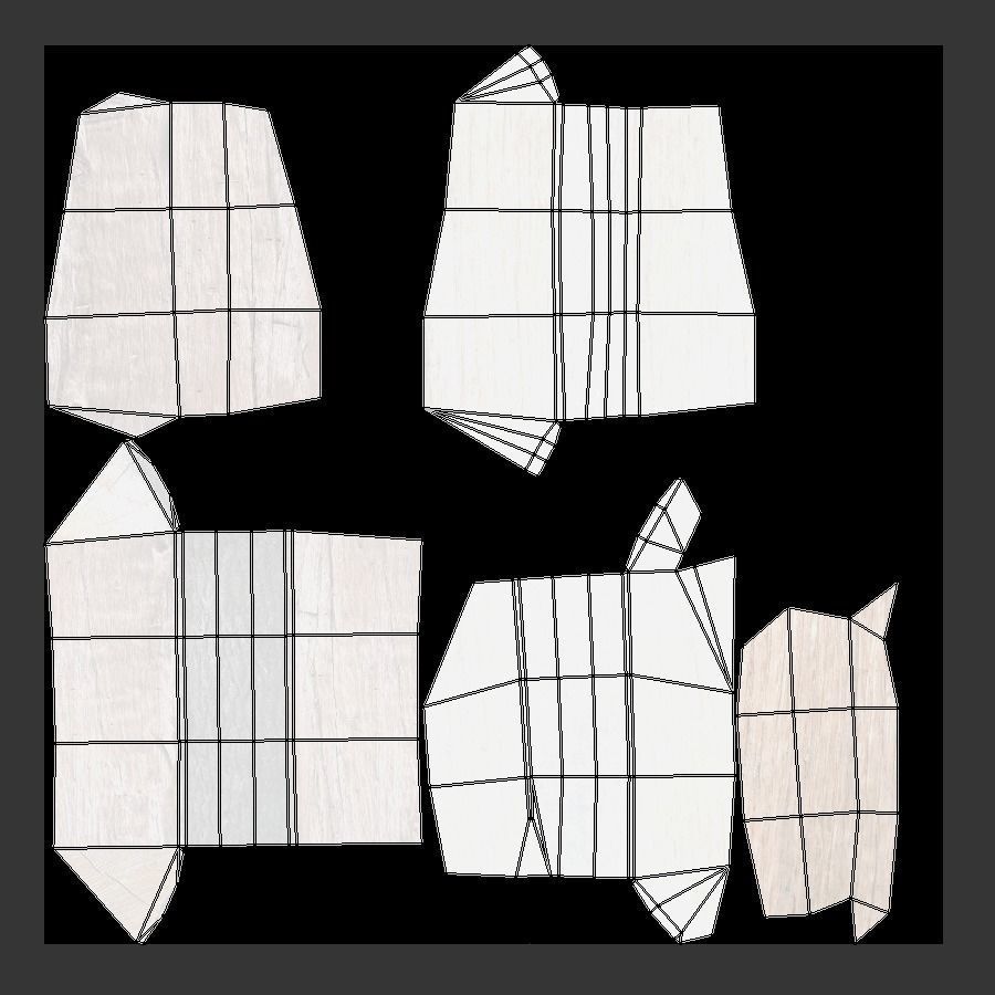 Firewood Type 1 Pack Low-poly 3D model_12