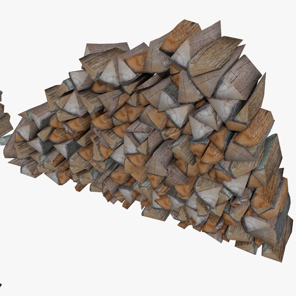 Firewood Type 1 Pack Low-poly 3D model_4