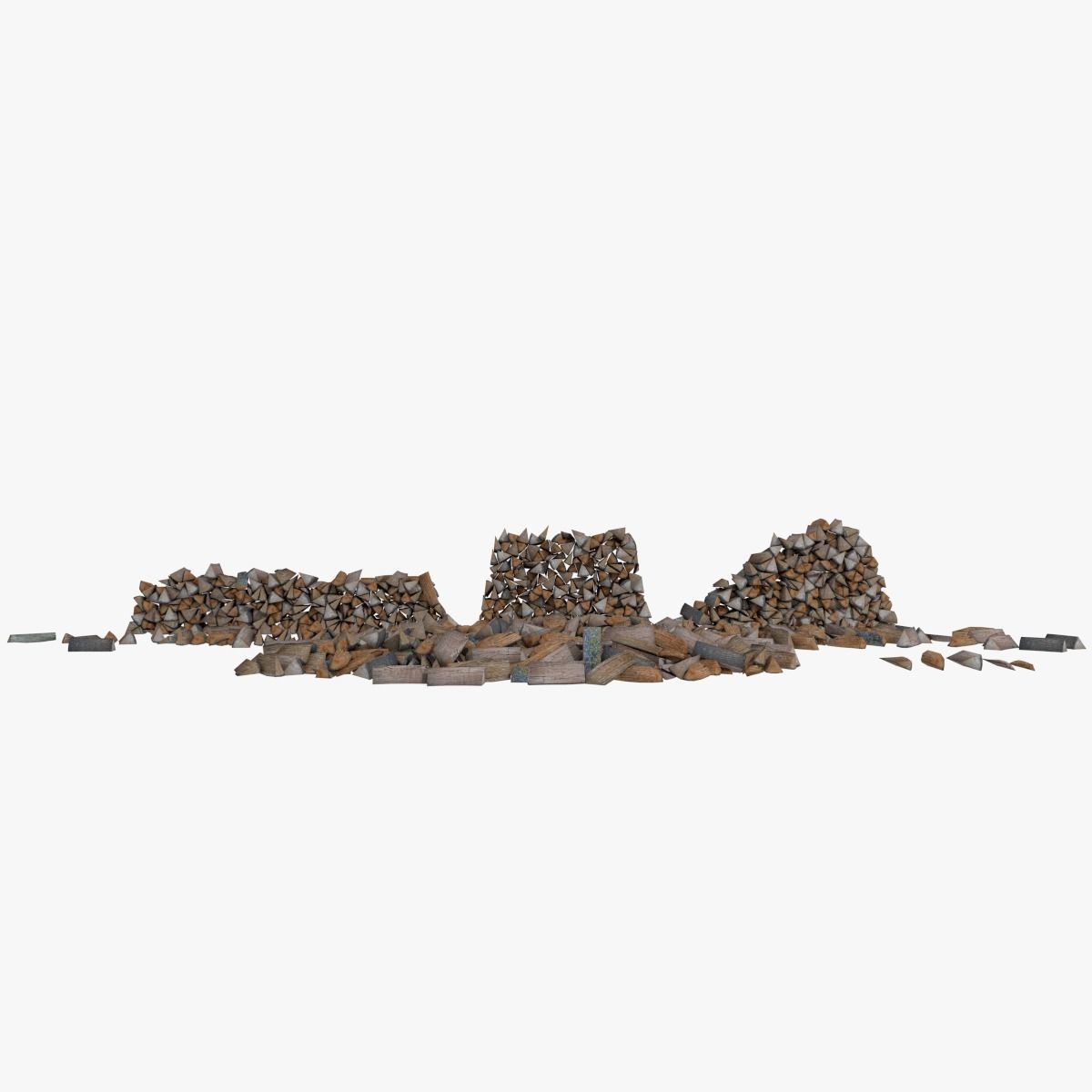 Firewood Type 1 Pack Low-poly 3D model_9