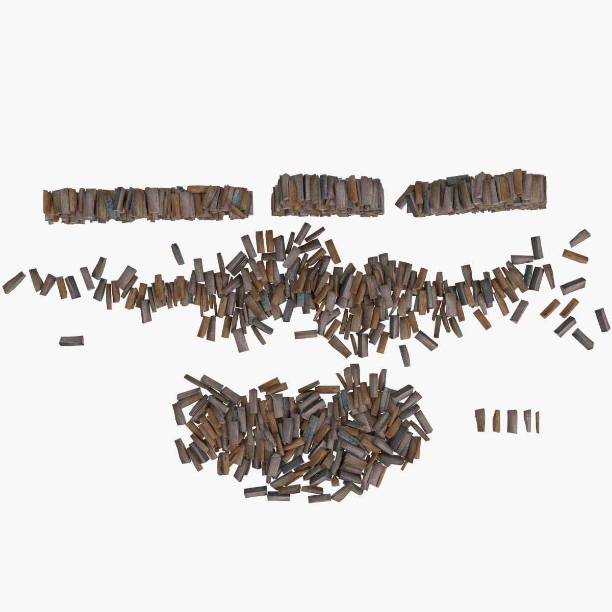 Firewood Type 1 Pack Low-poly 3D model_8