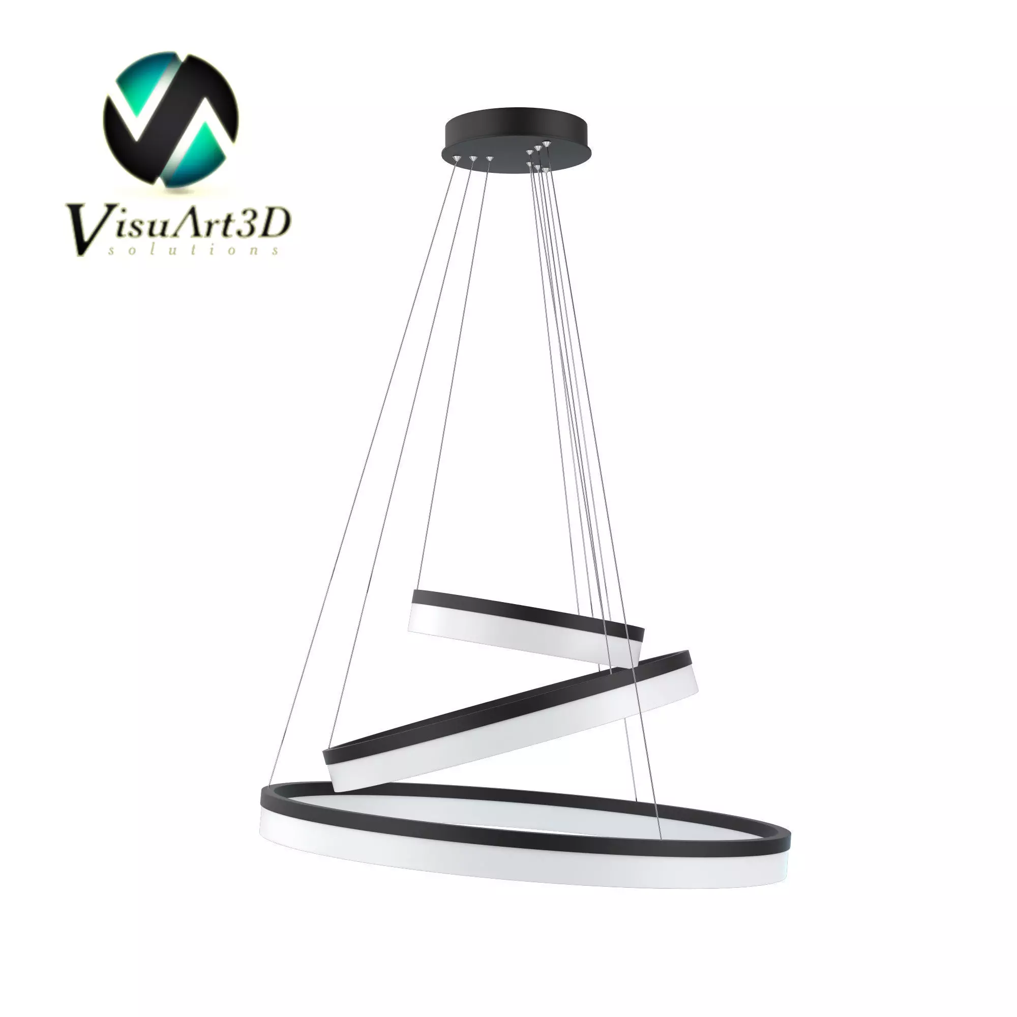 Light 2 3D model led pendant 3D model_0