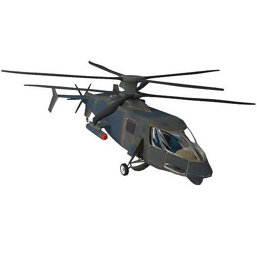 Helicopter Low-poly 3D model