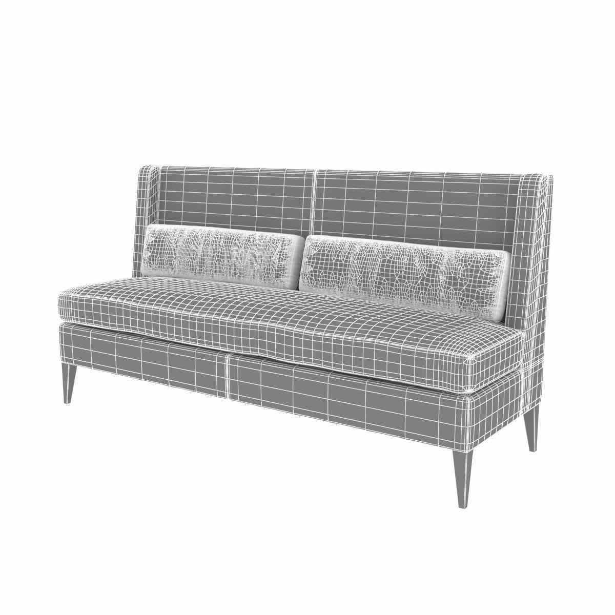 Sofa and chair company bespoke banquette 3d model 3D model_2