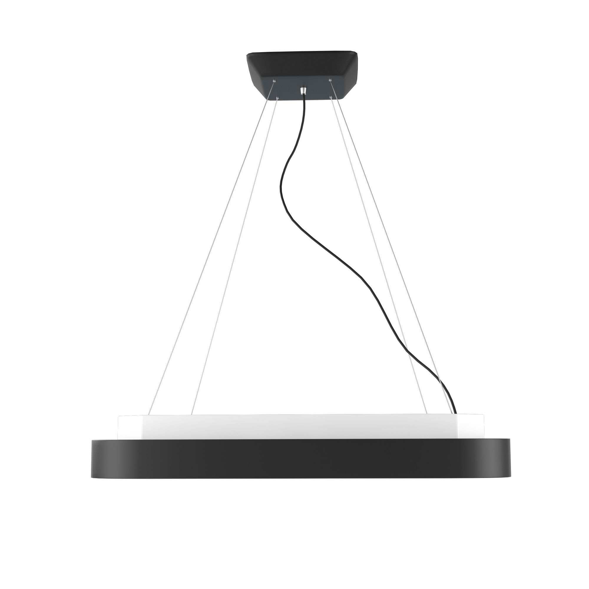 Light 4 model square led pendant 3D model_1