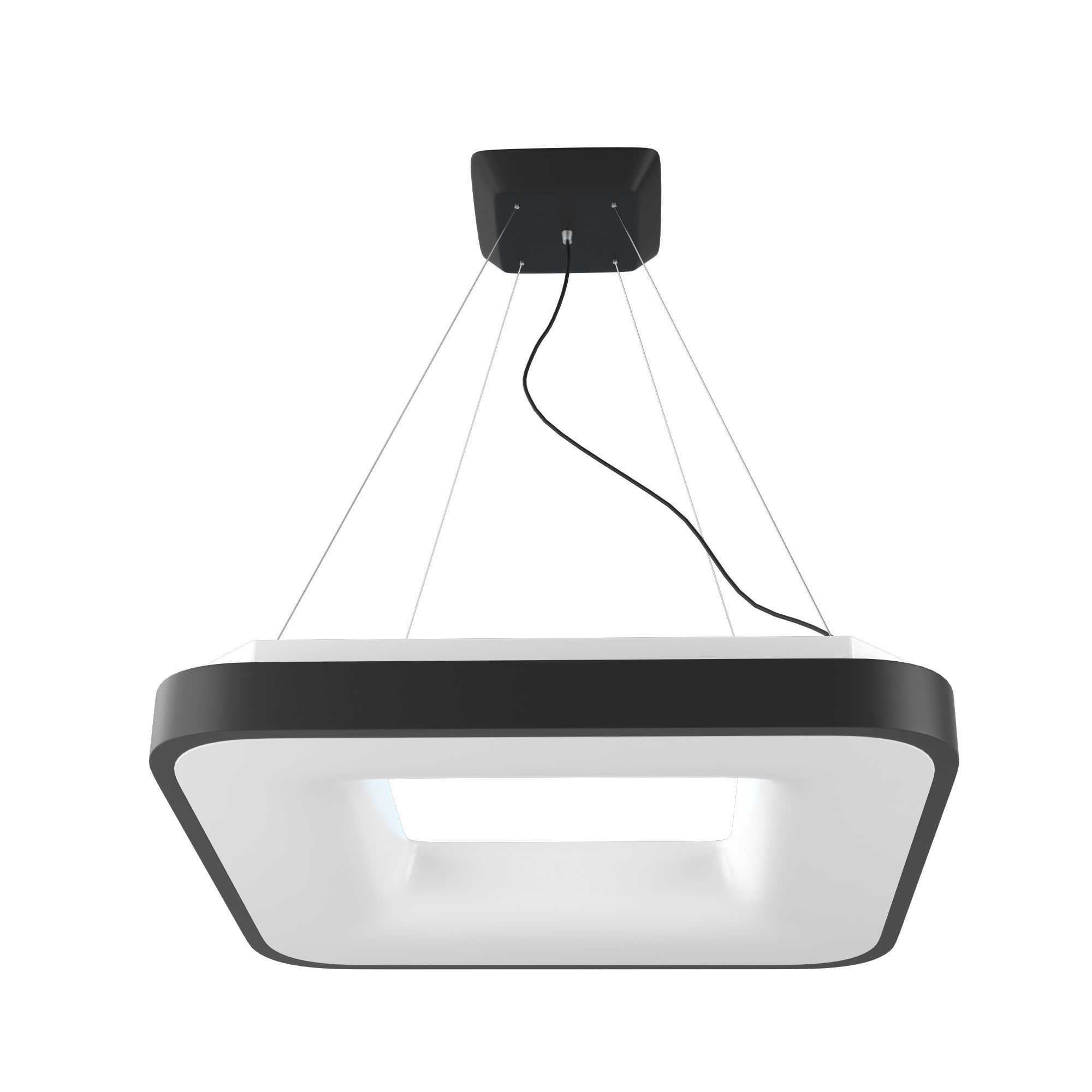 Light 4 model square led pendant 3D model_2