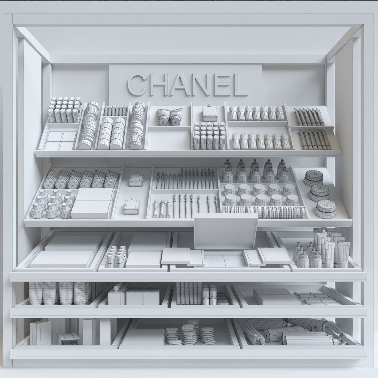Showcase with cosmetics 3 3D model_2