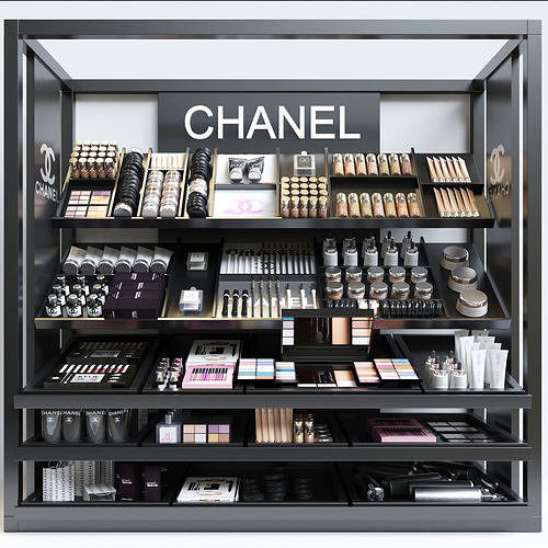 Showcase with cosmetics 3 3D model