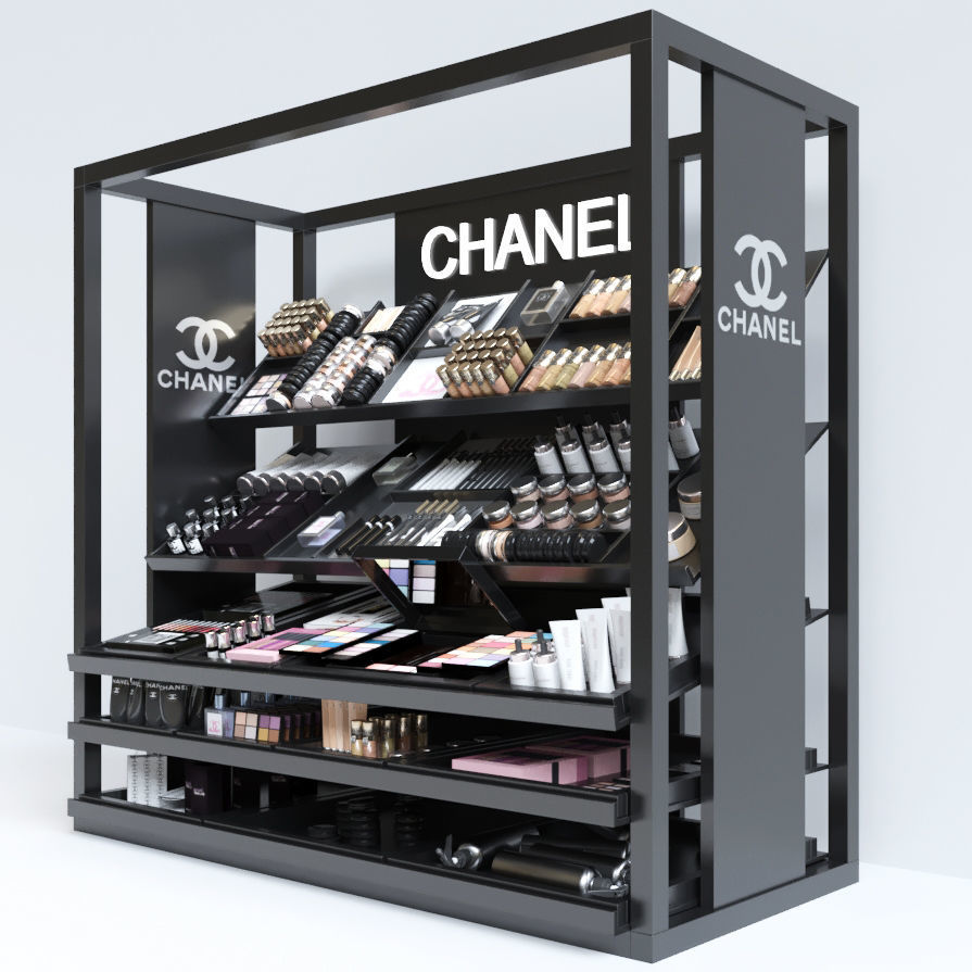 Showcase with cosmetics 3 3D model_1
