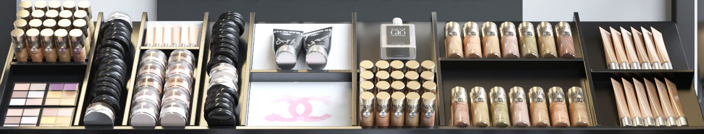 Showcase with cosmetics 3 3D model_3