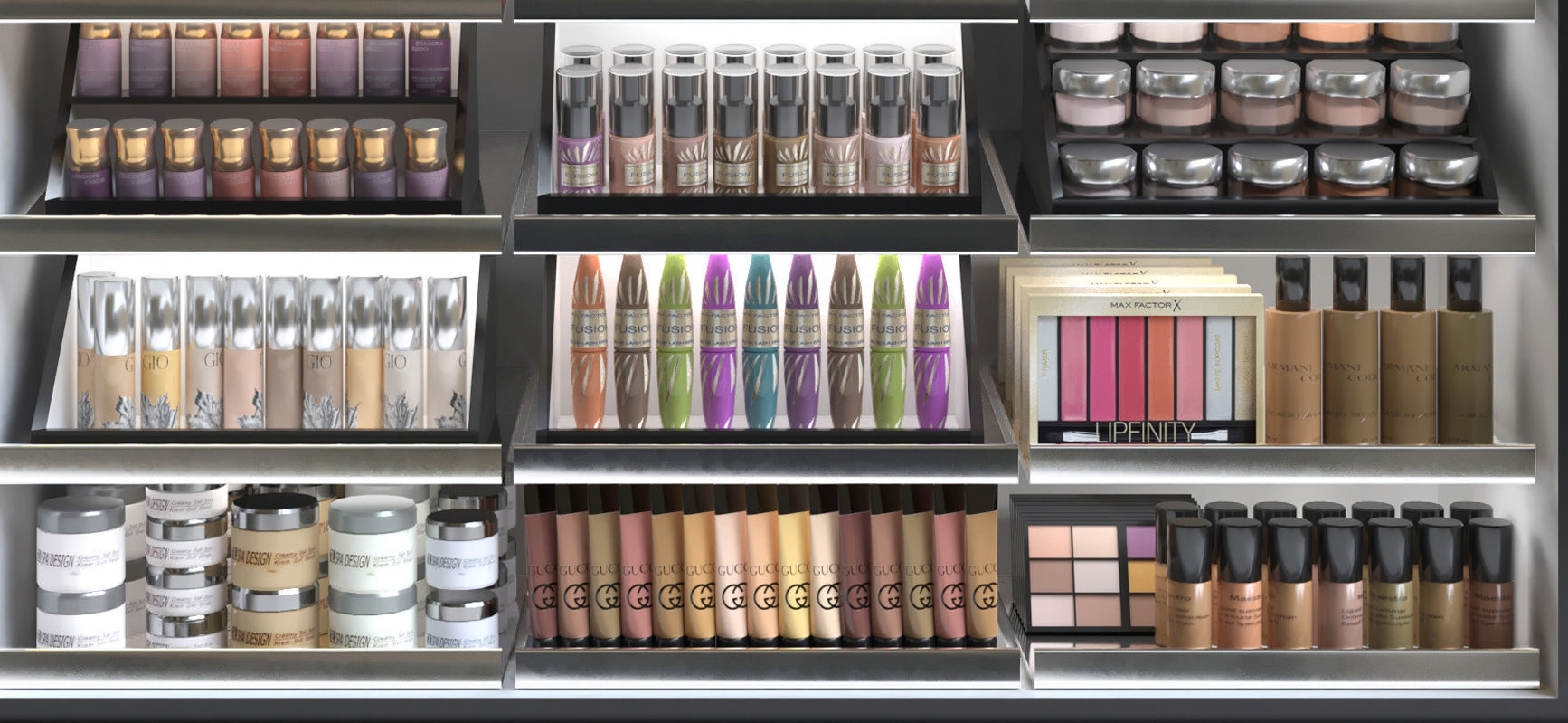 Cosmetic Set 5 Showcase 3D model_4