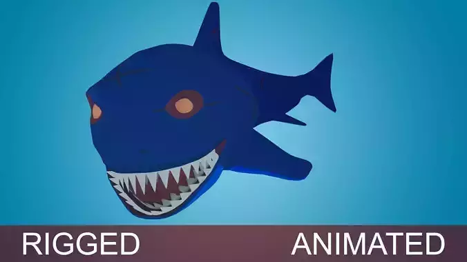 Shark rigged animated