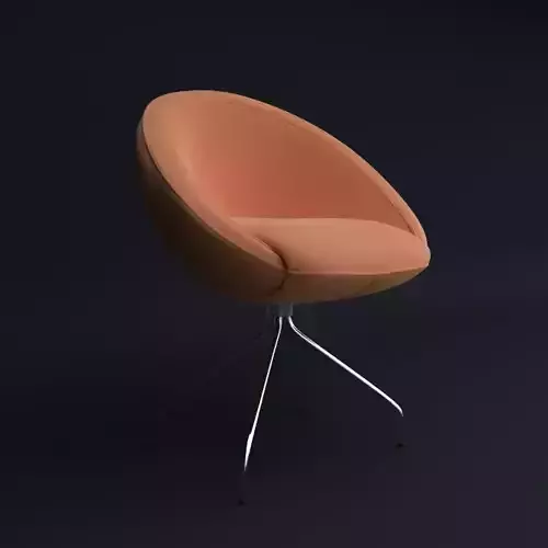 Marbet orange swivel chair