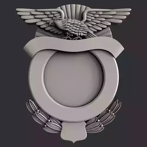 3d STL models for CNC router Badge