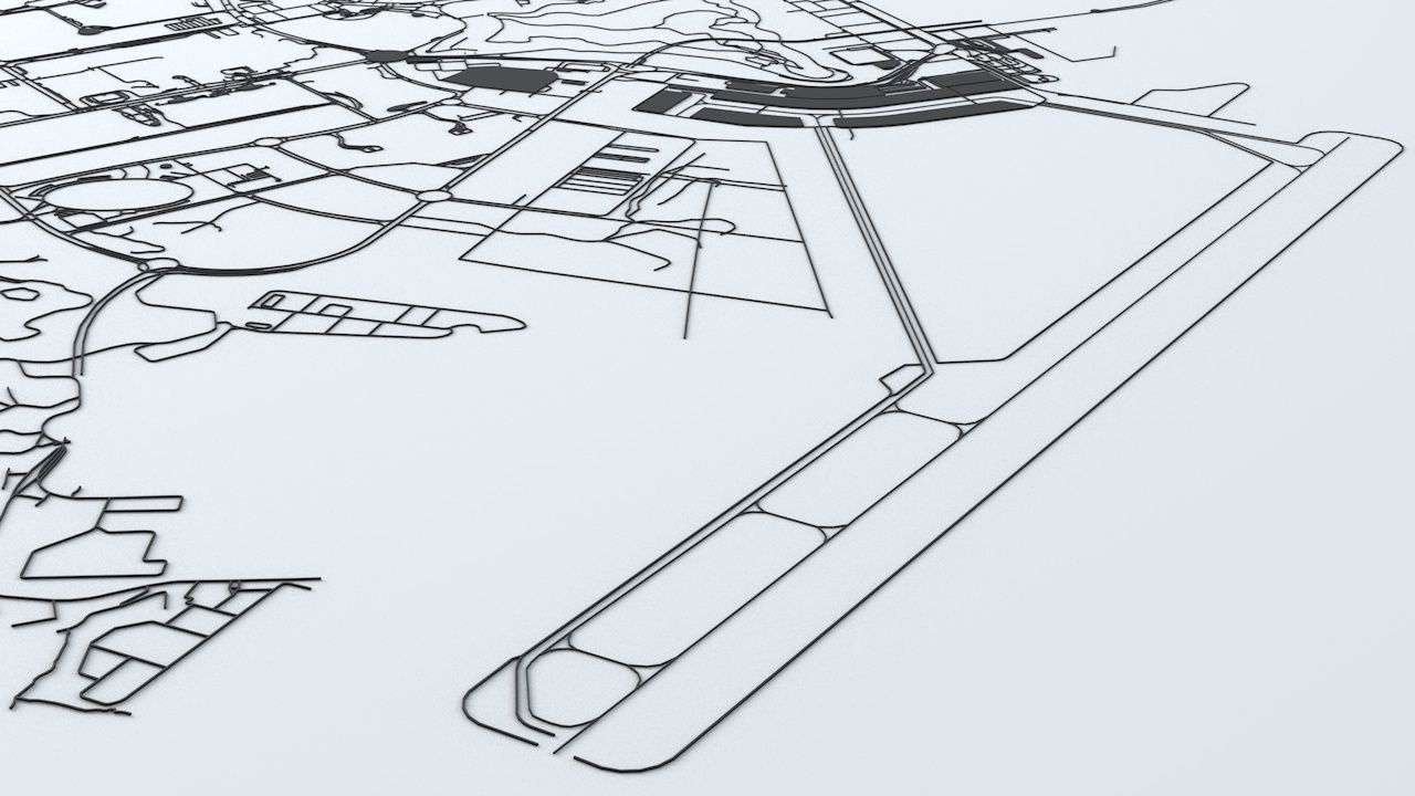 Macau Road Network and Streets 3D model_9