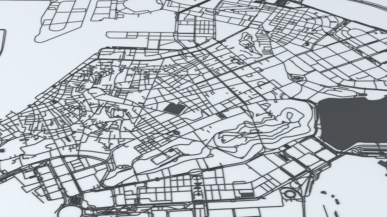 Macau Road Network and Streets 3D model_6