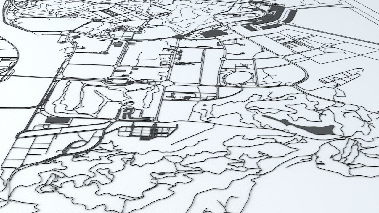 Macau Road Network and Streets 3D model_8