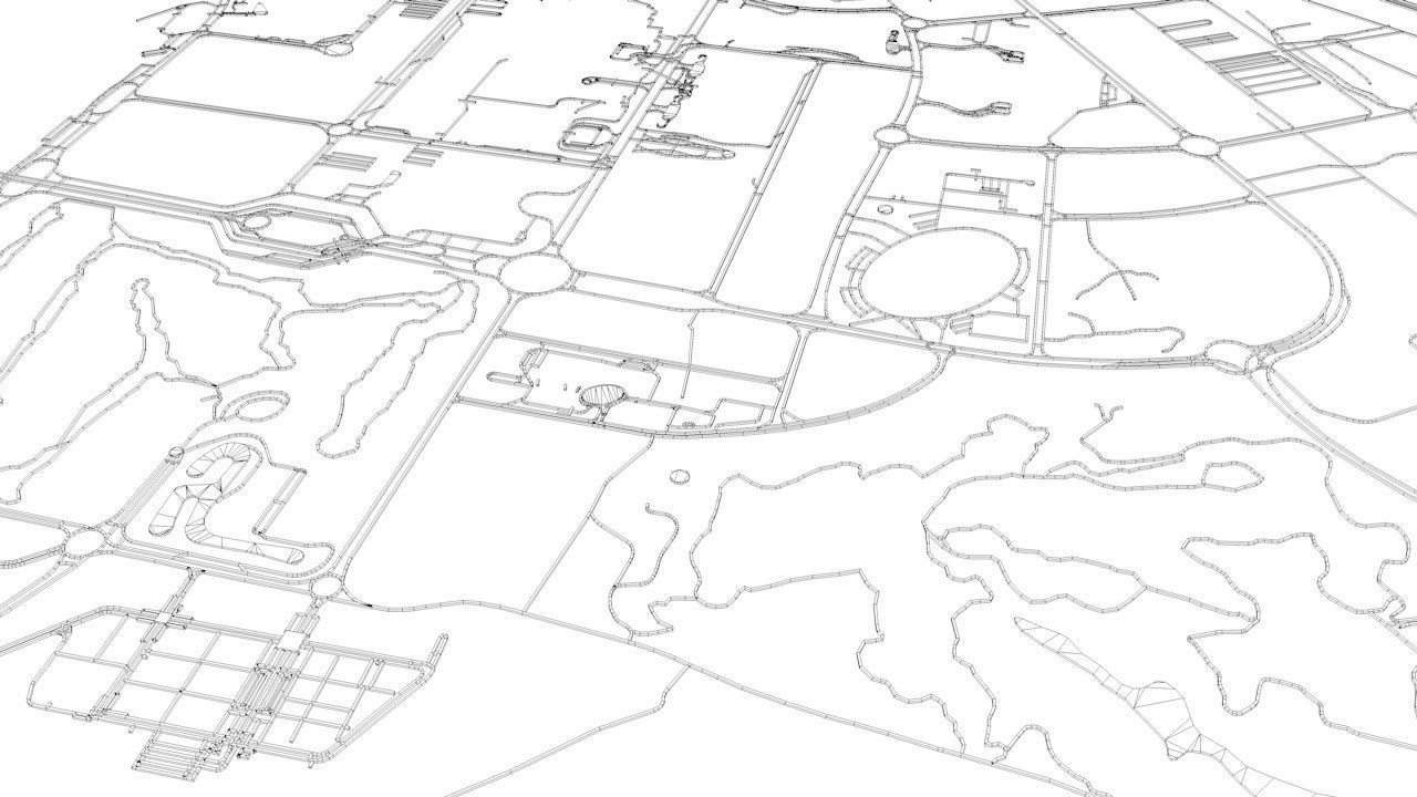 Macau Road Network and Streets 3D model_16