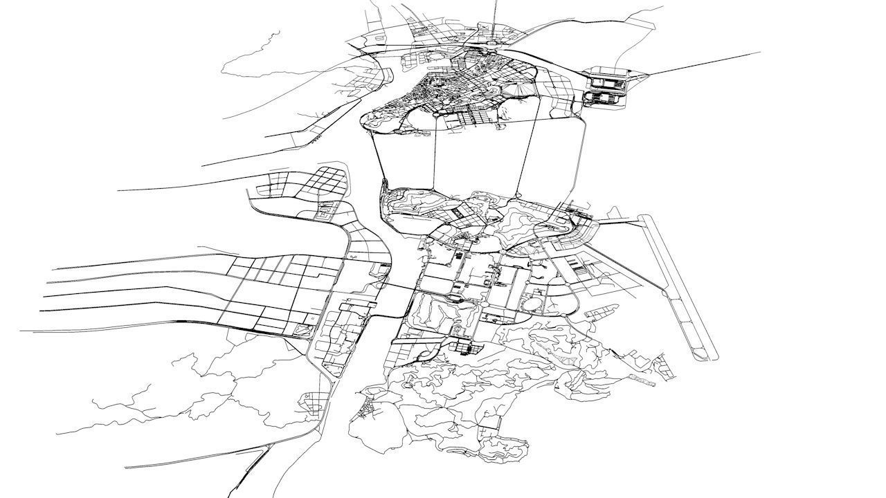 Macau Road Network and Streets 3D model_15