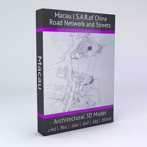 Macau Road Network and Streets 3D model